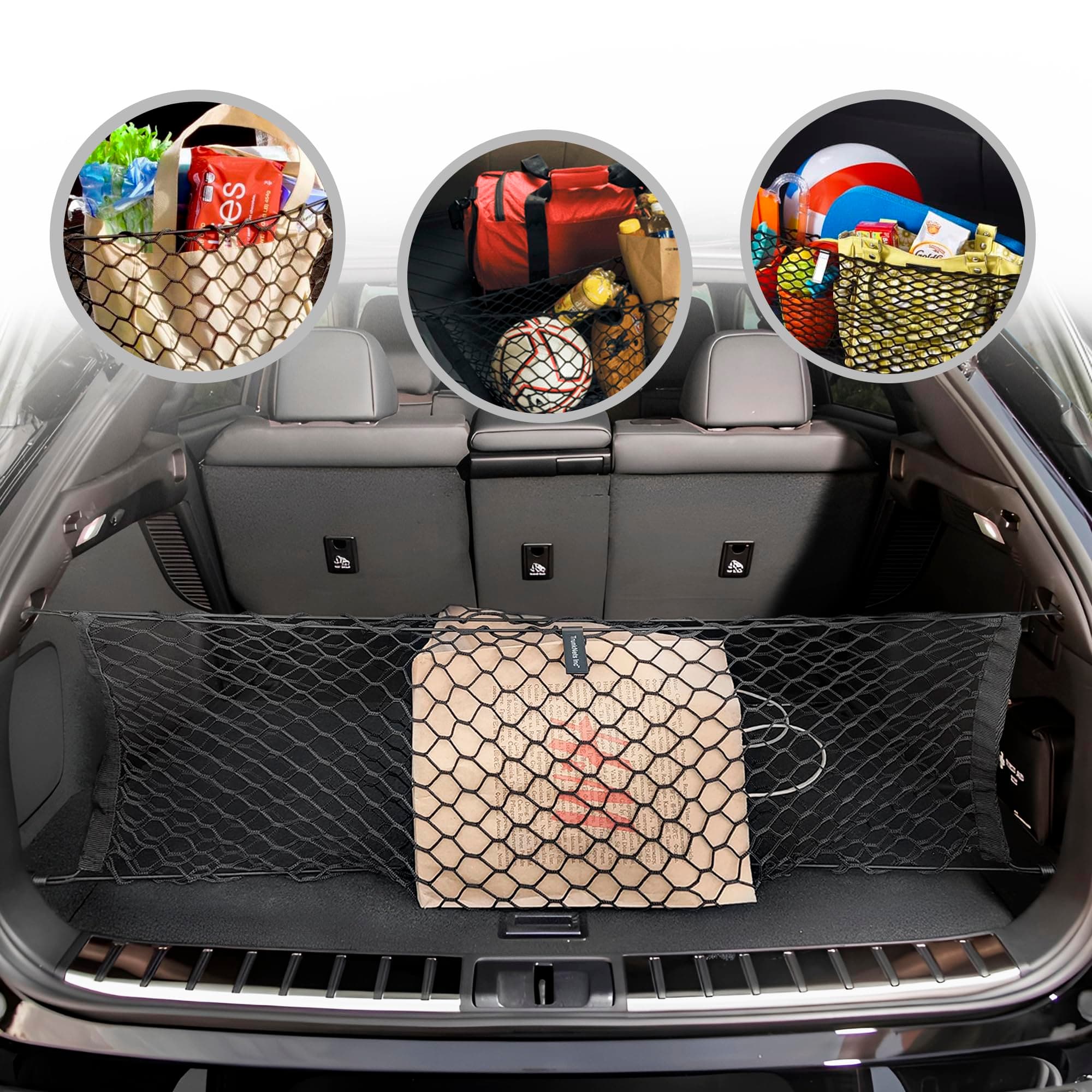 Envelope Style Automotive Elastic Trunk Mesh Cargo Net for Lexus RX RX350 2023-2024 - Premium Trunk Organizer and Storage - Luggage Net for Crossover- Best Car Organizer for Lexus RX