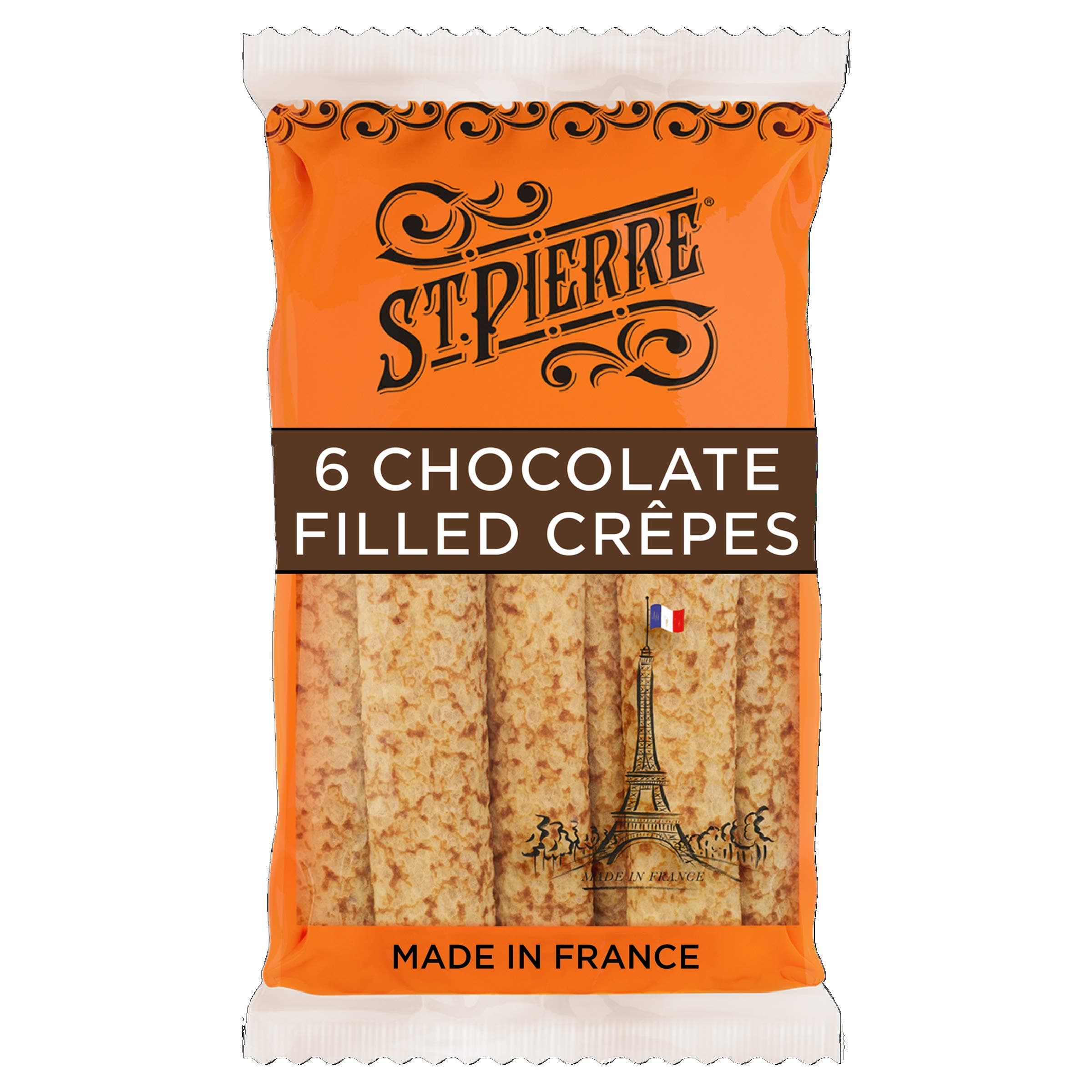St Pierre Chocolate Filled Crepes, Pack of 6