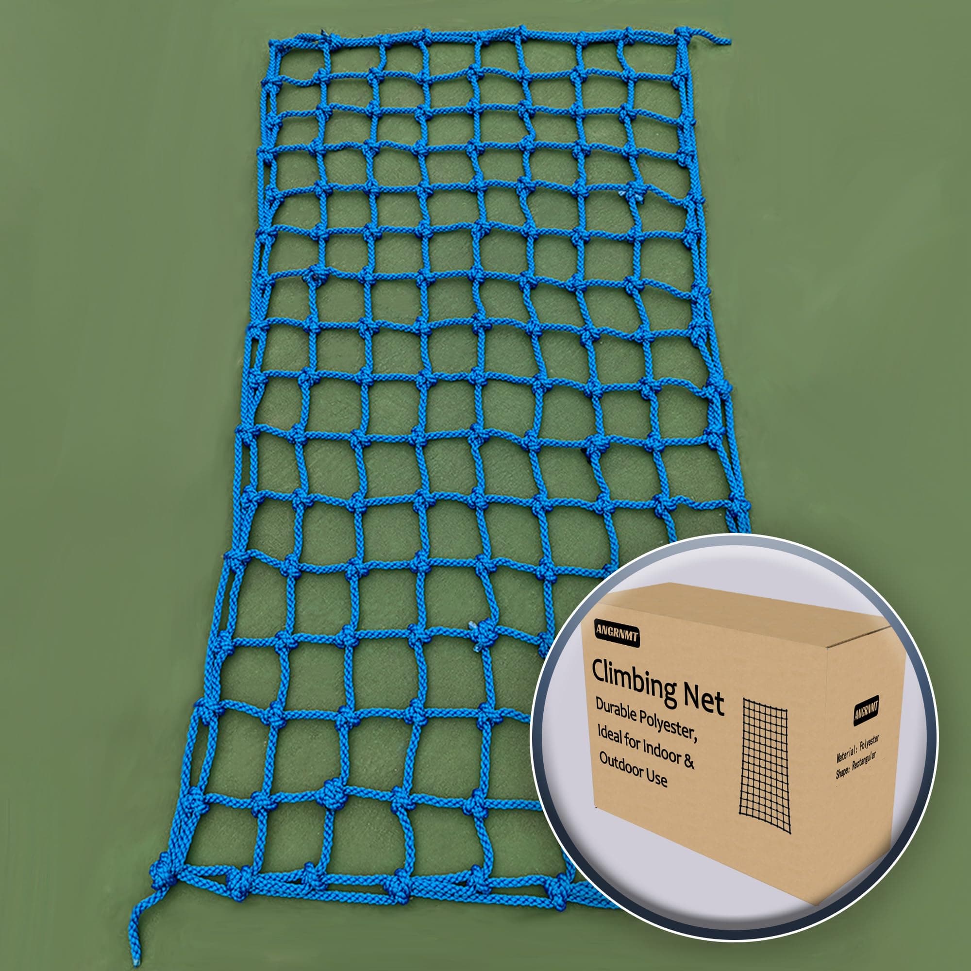 Heavy-Duty Climbing Net with 6 Sizes - Perfect for Kids, Versatile on Balcony, Railing Polyester Fiber, Exquisite Craftsmanship (3ft x 6ft)