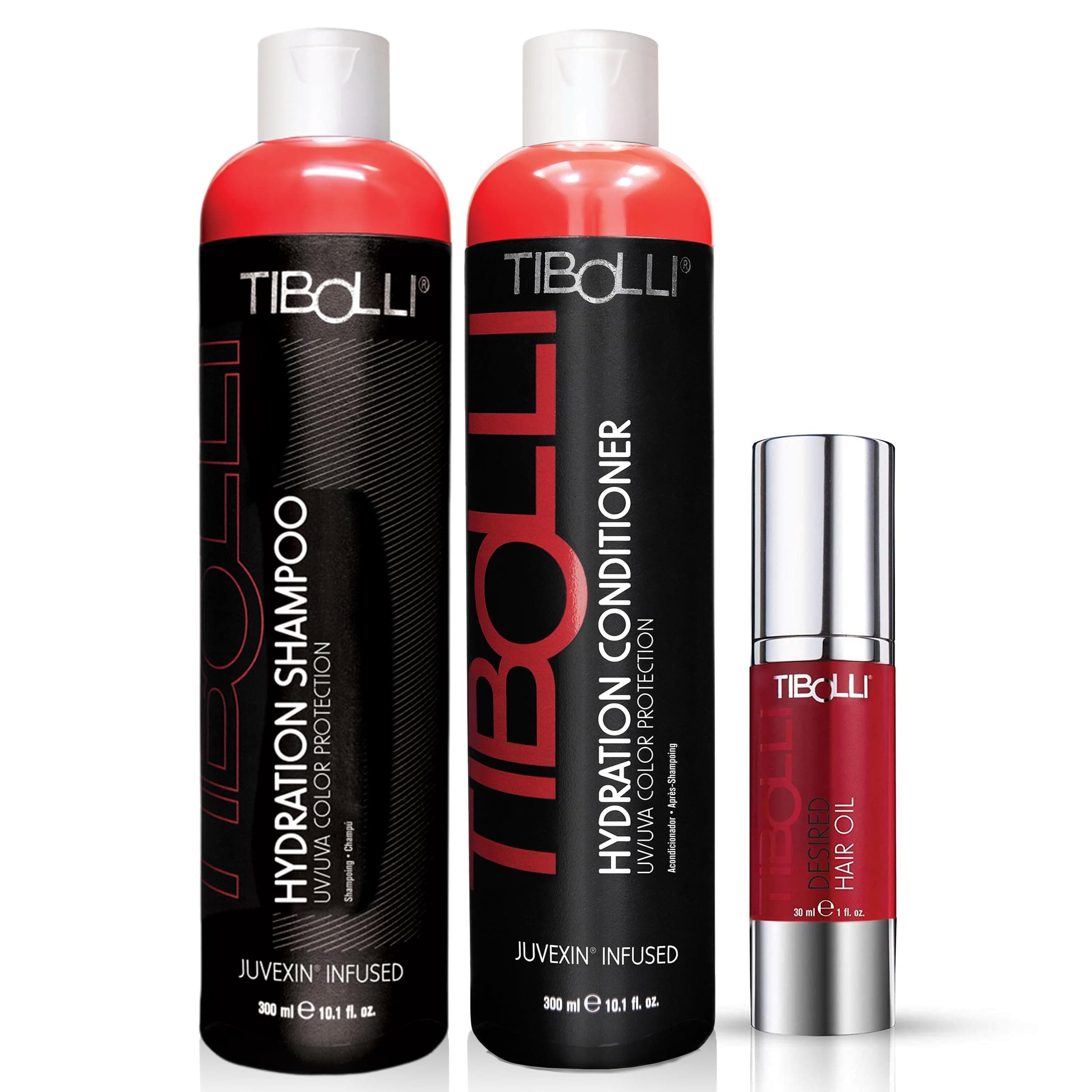 Tibolli Hydration Shampoo & Conditioner with Desired Oil Color Protection for Dry Hair Sulfate and Paraben Free Kit 300ml/10.1 fl. oz
