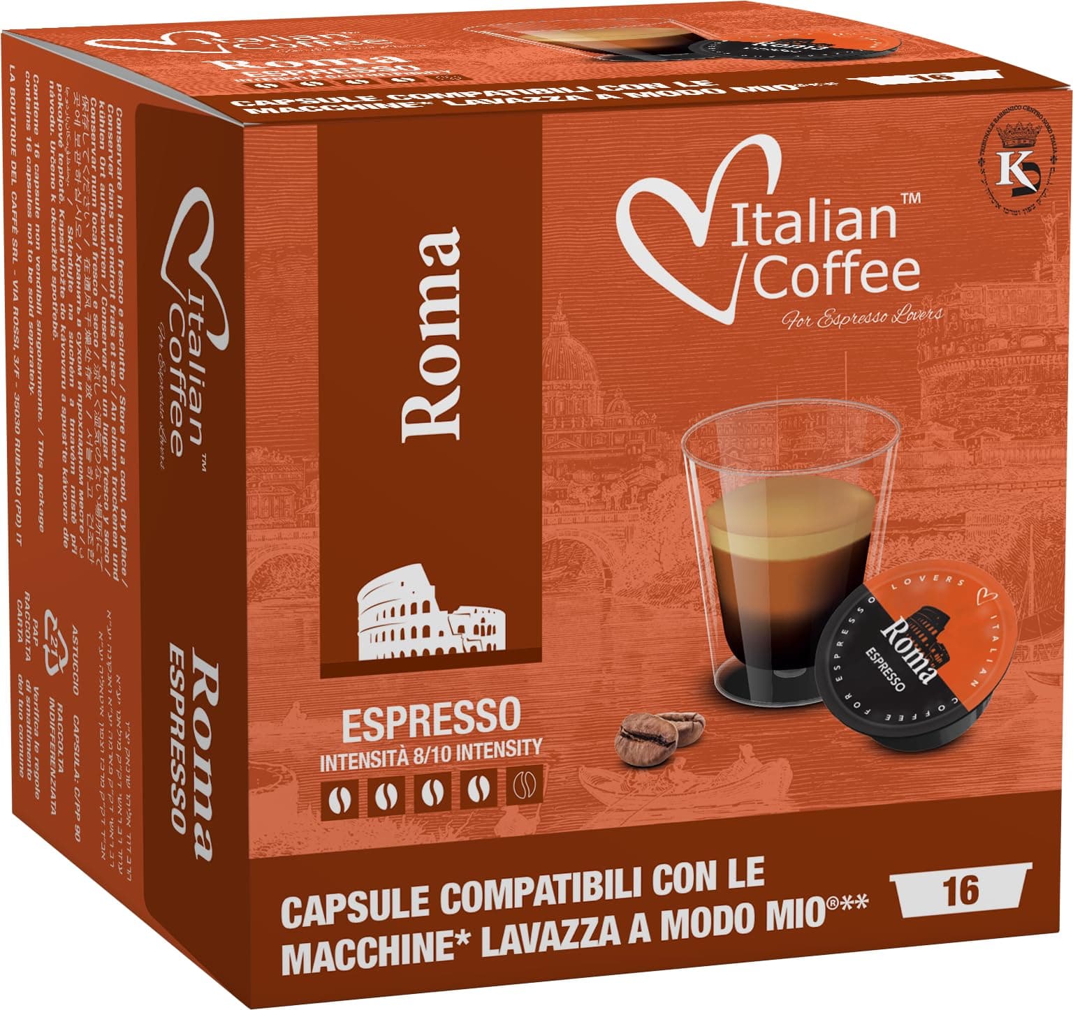 Italian CoffeeLavazza A Modo Mio® Compatible - Cities (Roma)