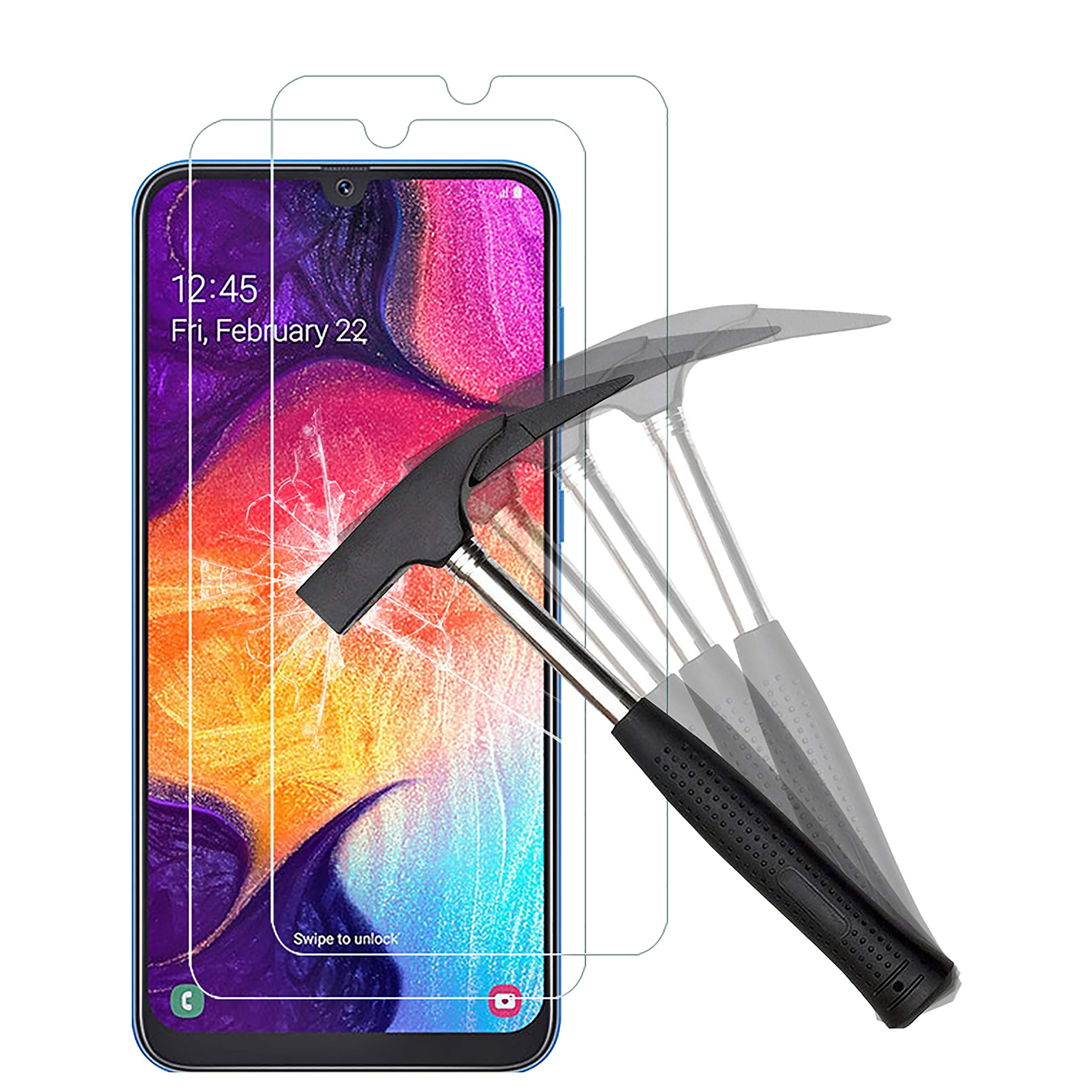 ANEWSIR 2-Pack Compatible with Samsung Galaxy A50/M31/M30S/M21 Screen Protector with Fingerprint Sensor Compatible,Easy to Apply,Tempered Glass Screen Protector