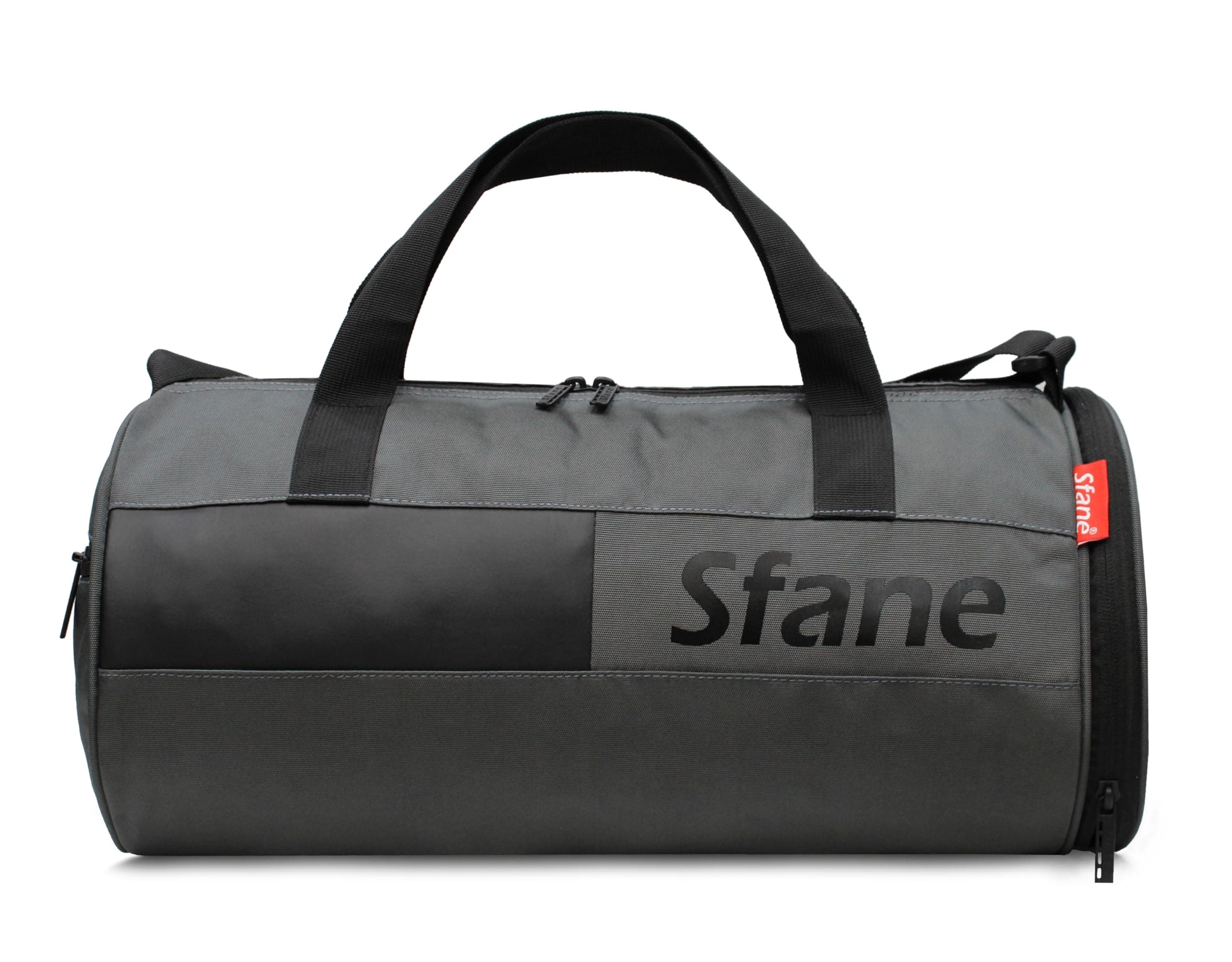 Polyester Grey Duffle/Shoulder/Gym Bag for Men & Women with Separate Shoe Compartment