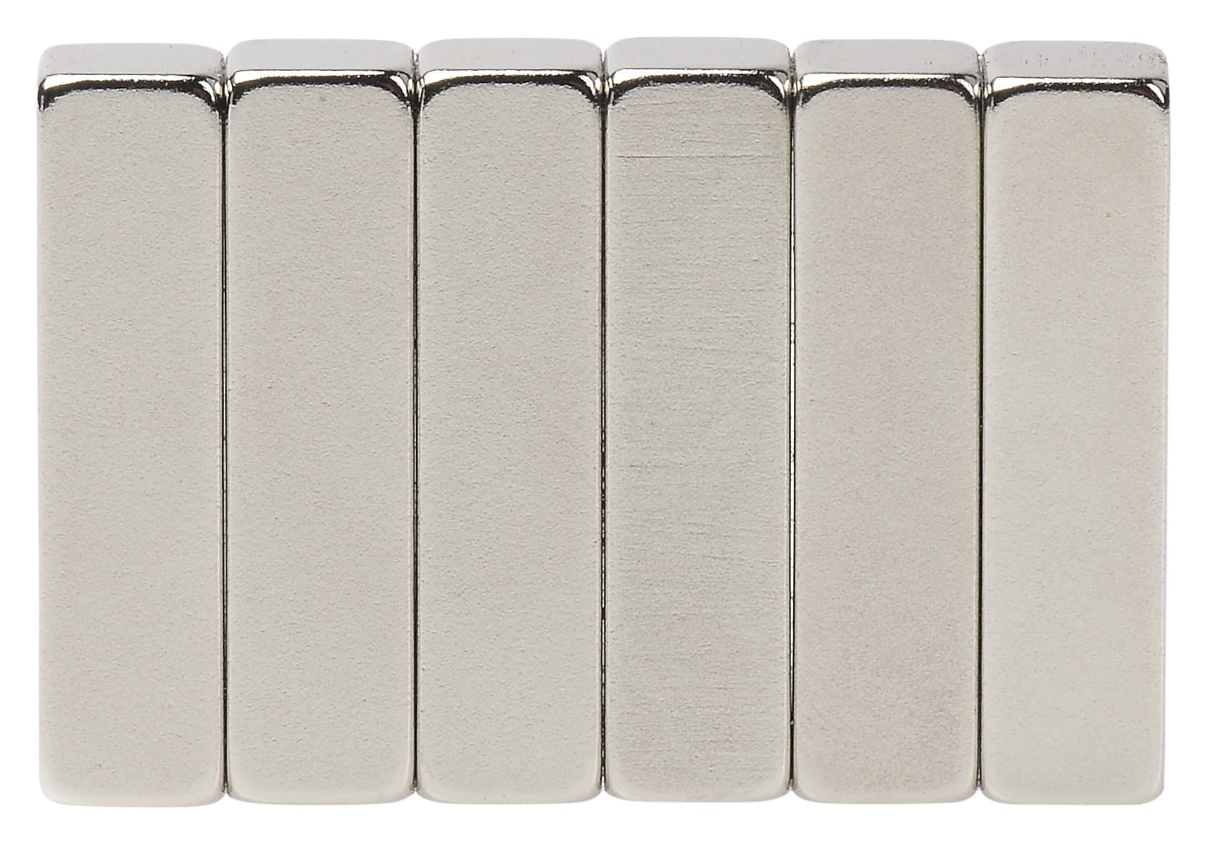 BYKES 6 Neodymium Bar Magnets Strong Magnets Refrigerator Magnets Super Strong Rare Earth Magnets 1 x 1/4 x 1/4 inch Bar N48