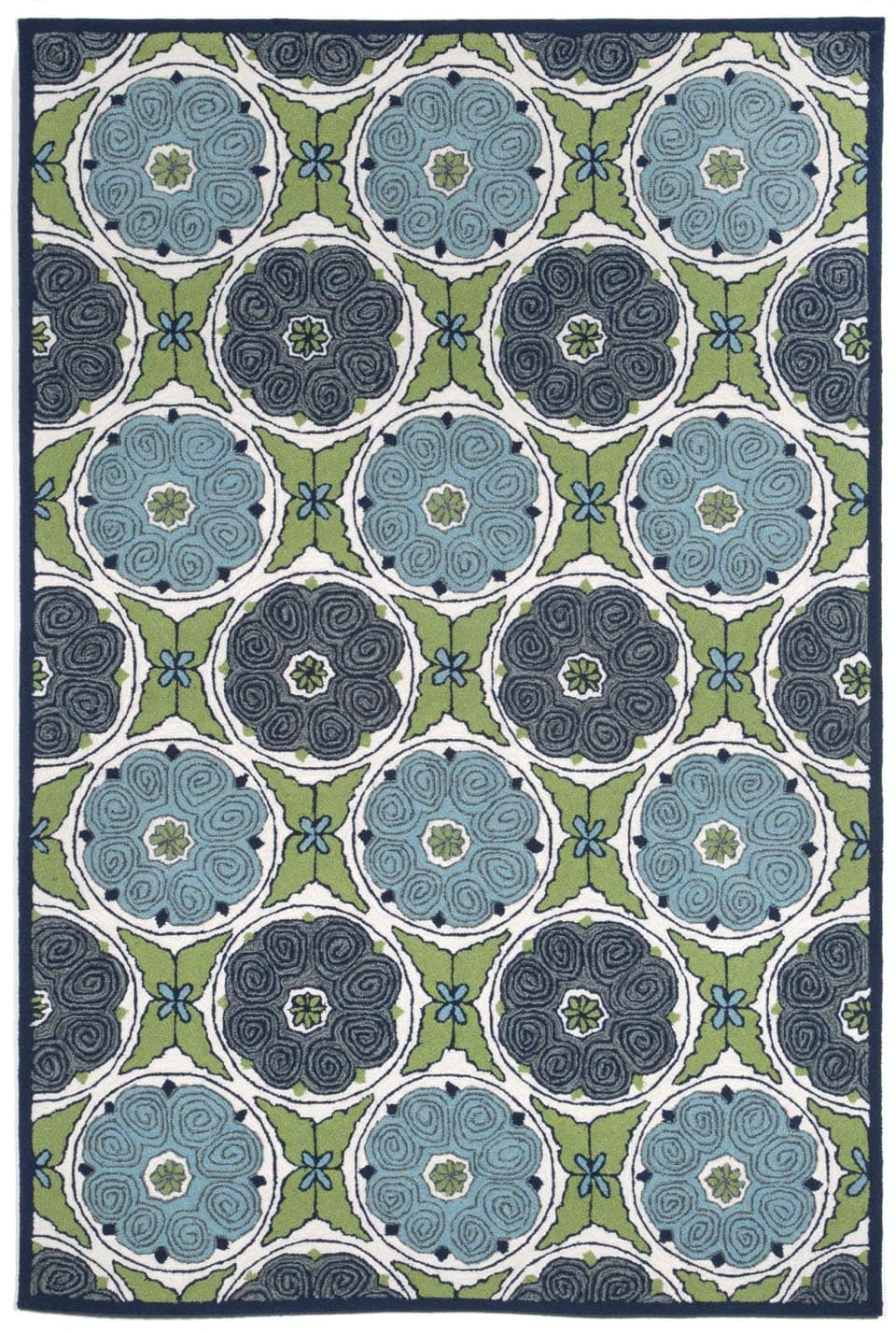 Trans-Ocean Imports RVL46193803 Ravella Lakai Circles Blue 5 x 7 ft.