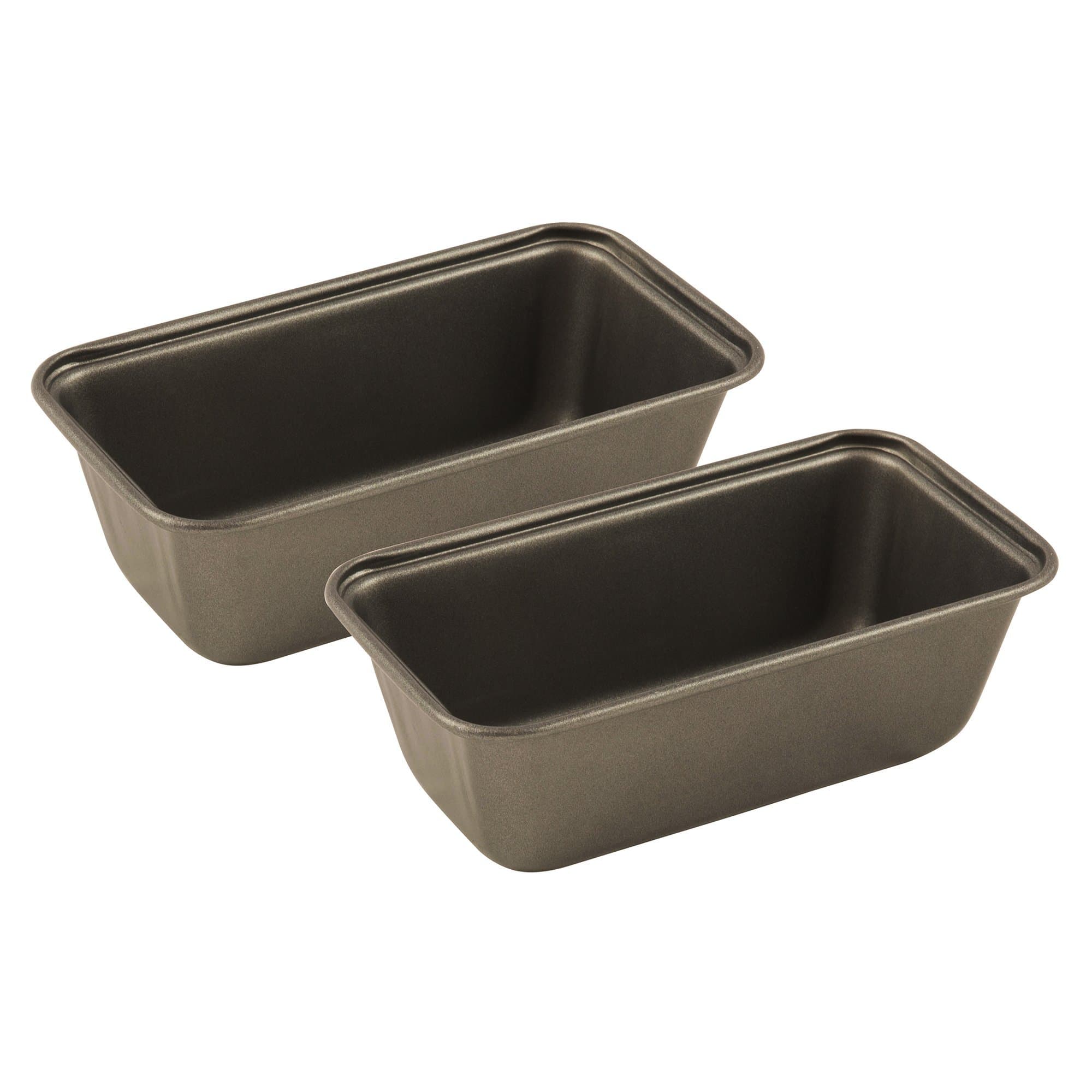 Range Kleen Gray Non-Stick Mini Loaf Pan, Set of 2, 6” L X 3.25” W X 1.98” H