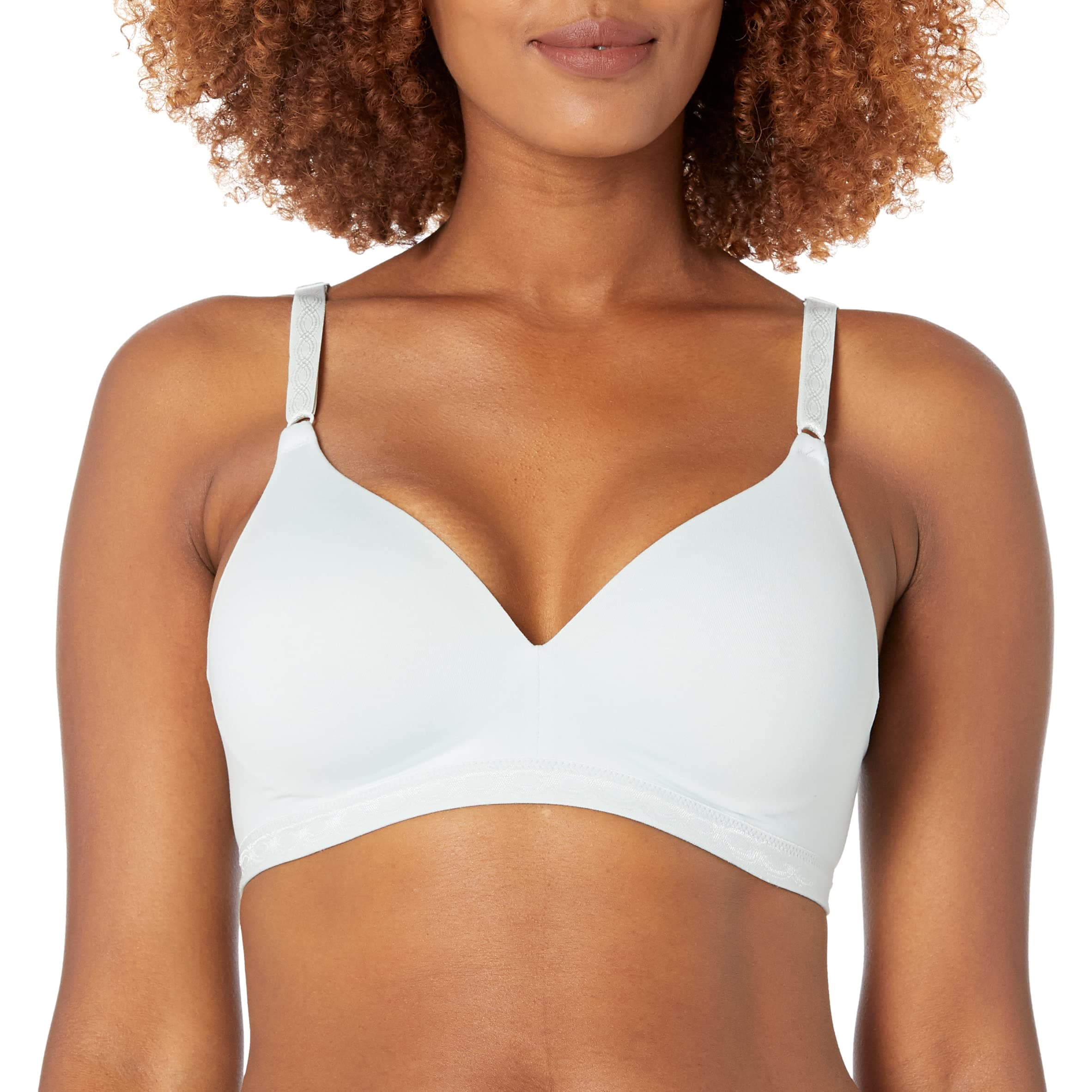 Warner'sWomen's Cloud 9 Super Soft Wireless Lightly Lined Comfort Bra 1269, Misty Blue, 32B