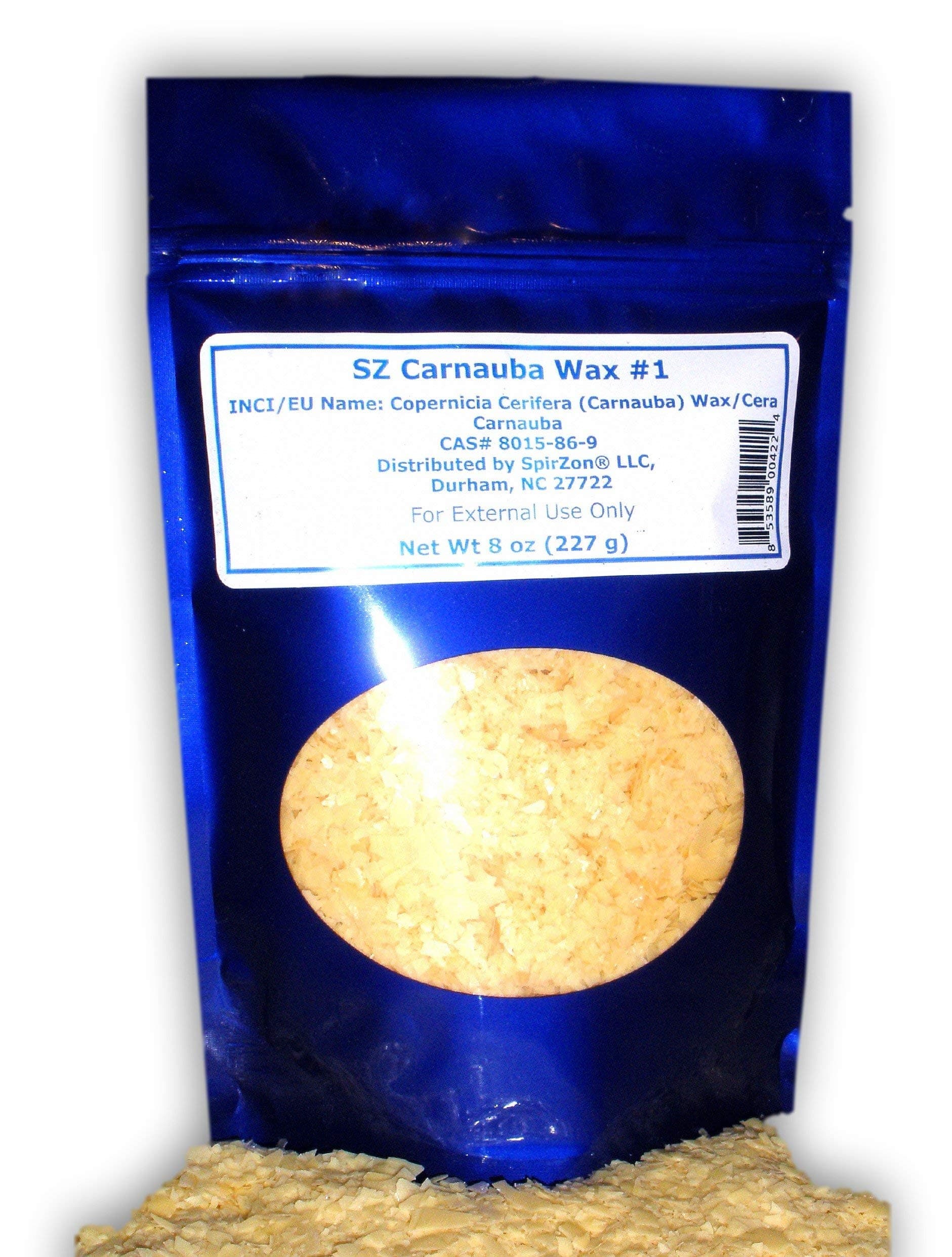 SZ Carnauba Wax #1, 8 oz. For DIY Cosmetics, Soaps, Candles or any Craft Project.
