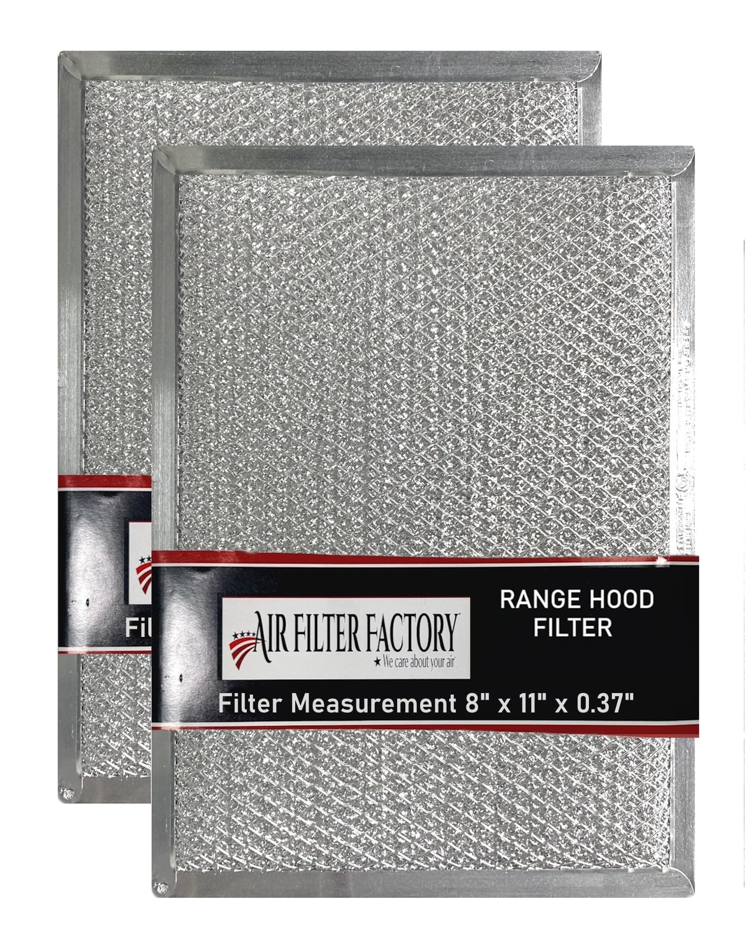 8 x 11 x 0.37 Inches Range Hood Filter Aluminum Mesh Grease Vent Hood 2-Pack