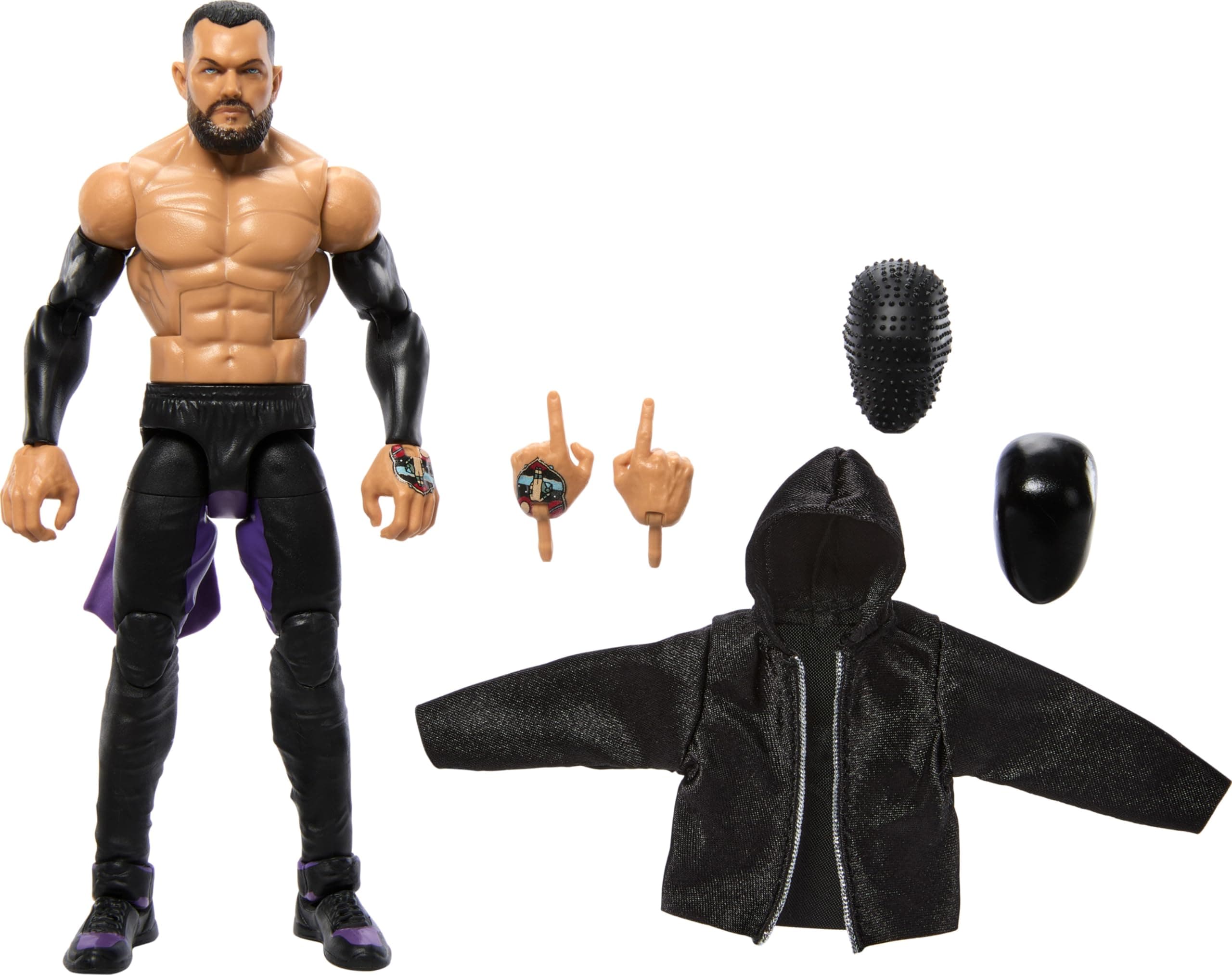 WWE Elite Action Figure & Accessories, Series #107 Finn Balor 6-inch Collectible with 25 Articulation Points & Swappable Hands