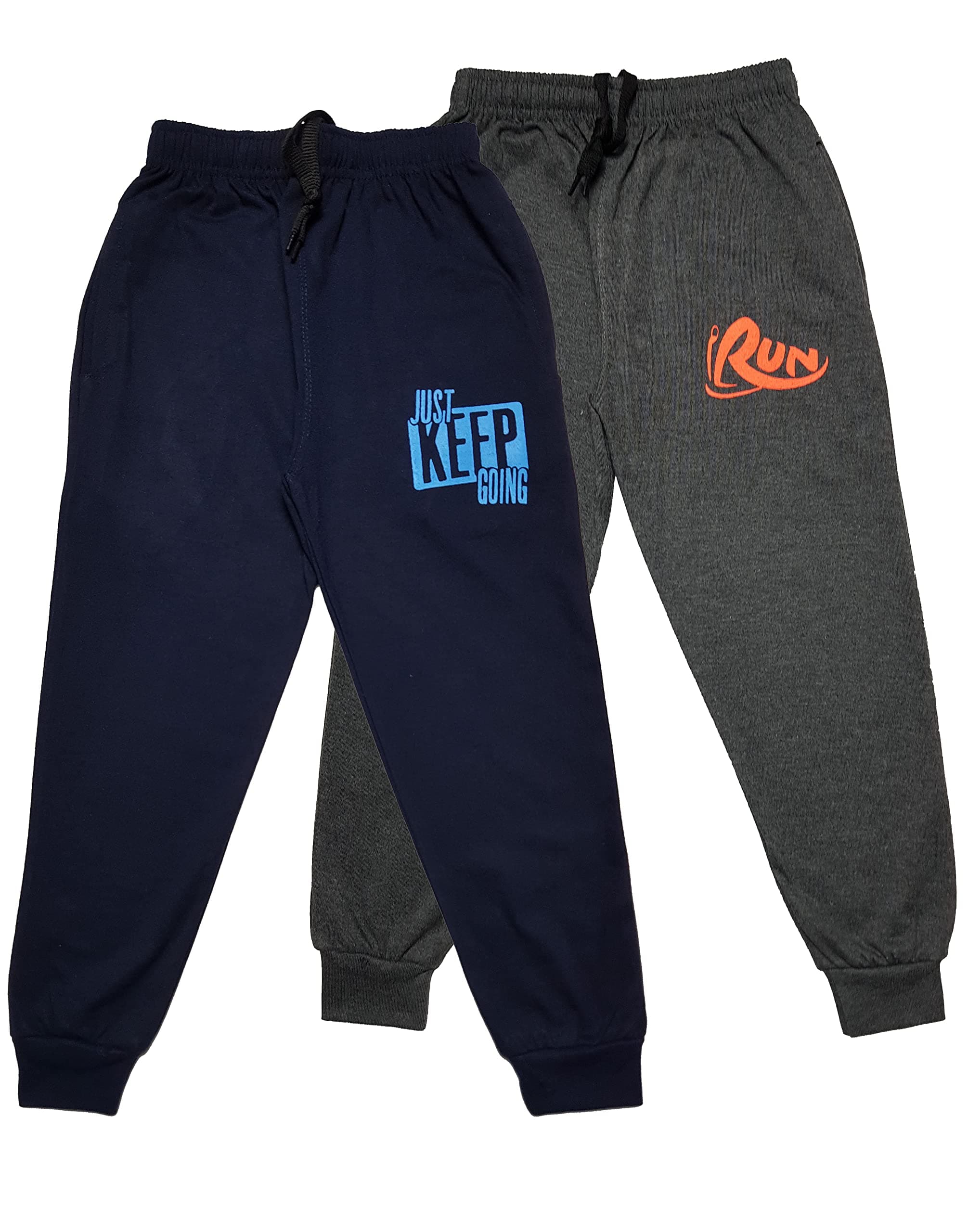 Sam & RashKids Regular fit Track Pants, Joggers for Kids, Cotton Pajama and Lowers for Boys and Girls (Pack of 2)