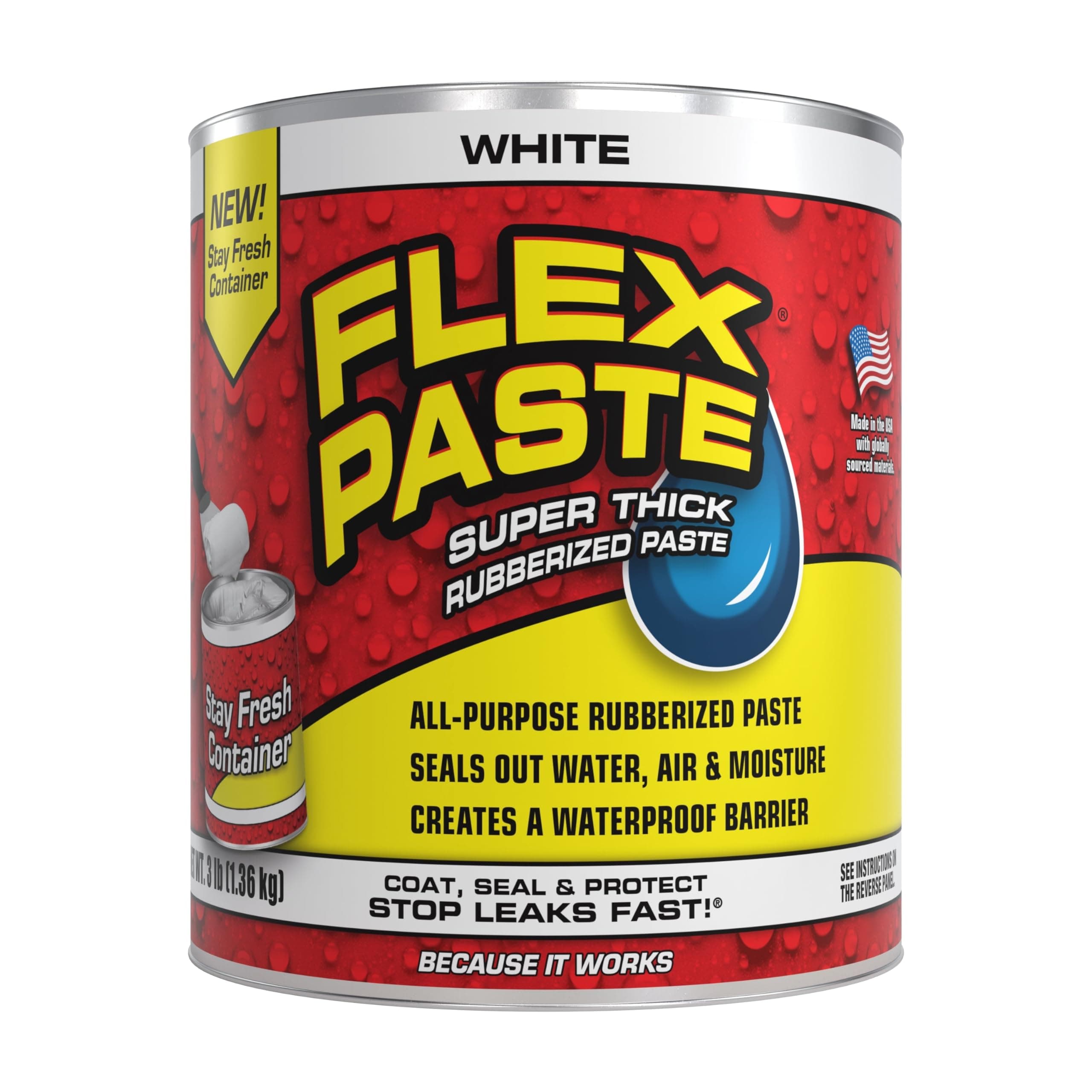 Flex Seal PFSWHTR32 3 Lb. Tub - White