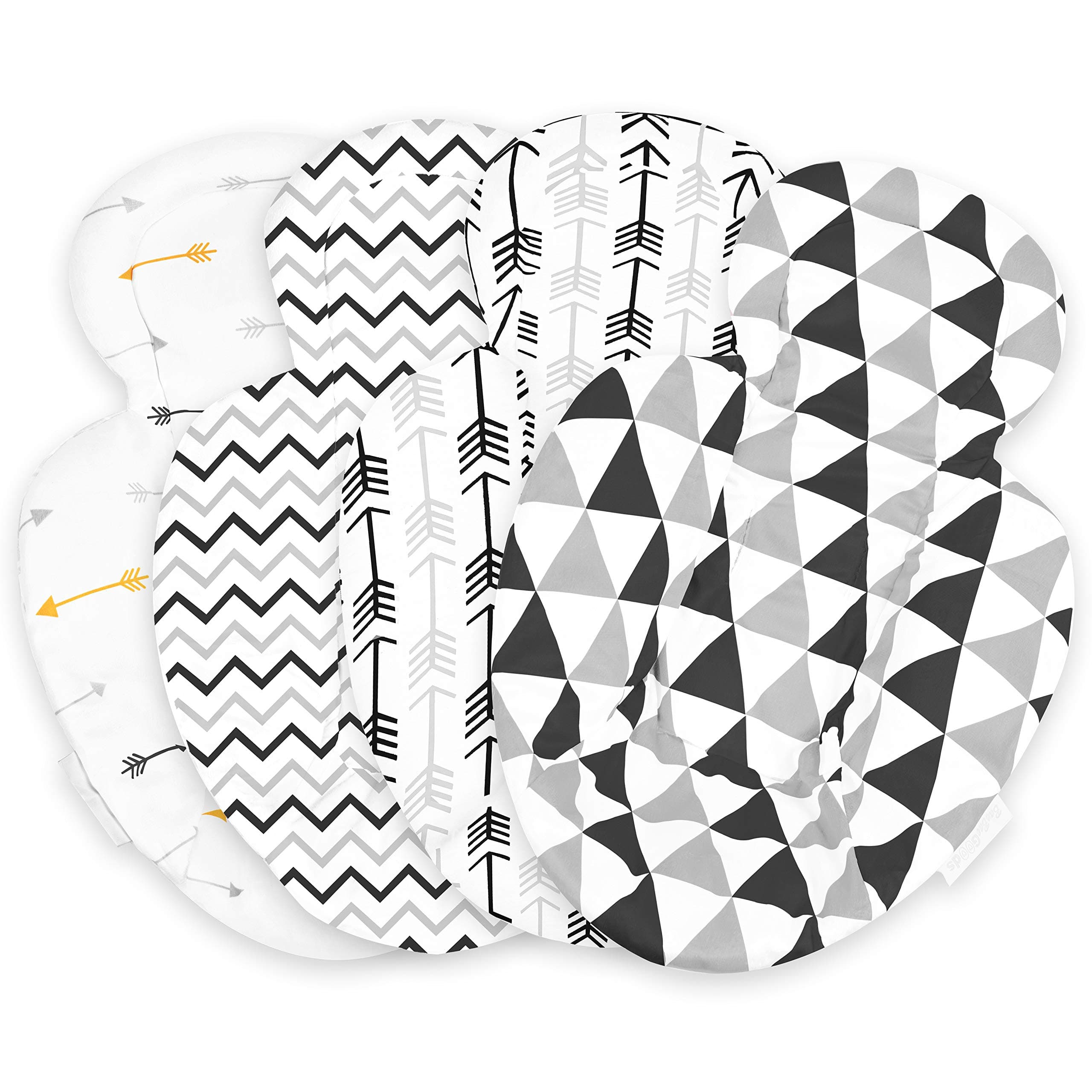 Infant Insert Compatible with 4Moms Mamaroo & Rockaroo – Car Seat Insert 2 Pack – Reversible Infant Car Seat Insert – Rockaroo & Mamaroo Newborn Insert – Soft Plush Minky Car Seat Head Support Insert