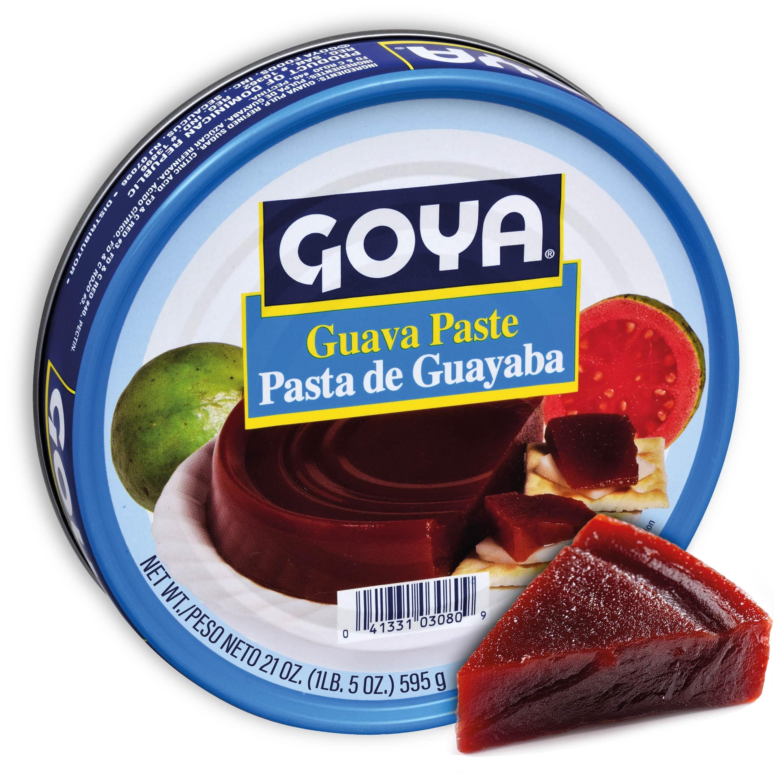 Guava Puree Paste by Goya, Guava Jelly for Breakfast Pastries, Guava Concentrate Jam Made With Guava Pulp, Pasta de Guava, Latin Cooking and Baking Kitchen Staple, 21 oz Can