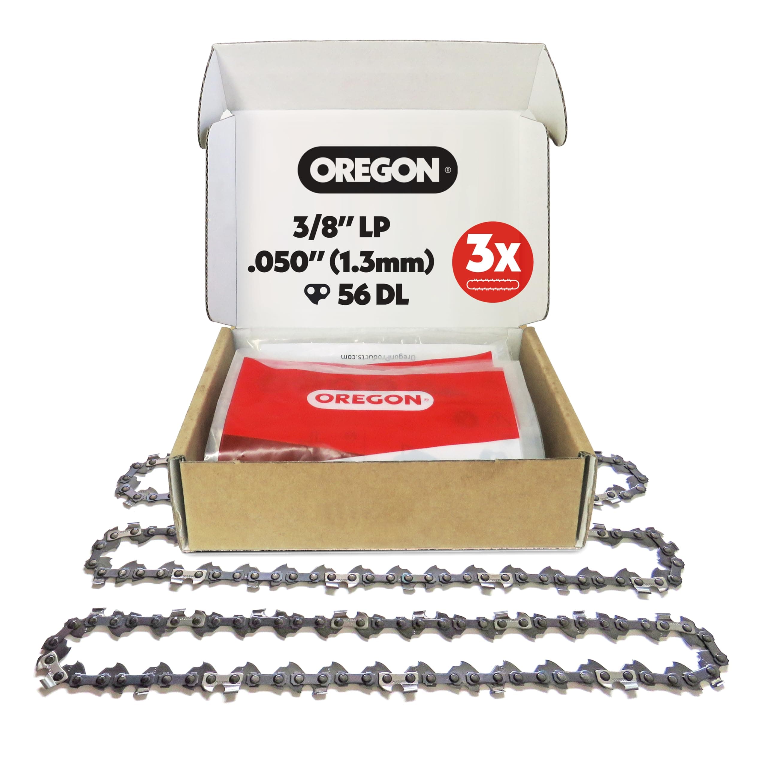 3-Pack Chainsaw Chain for 16-Inch Bar (‎91P056X3)