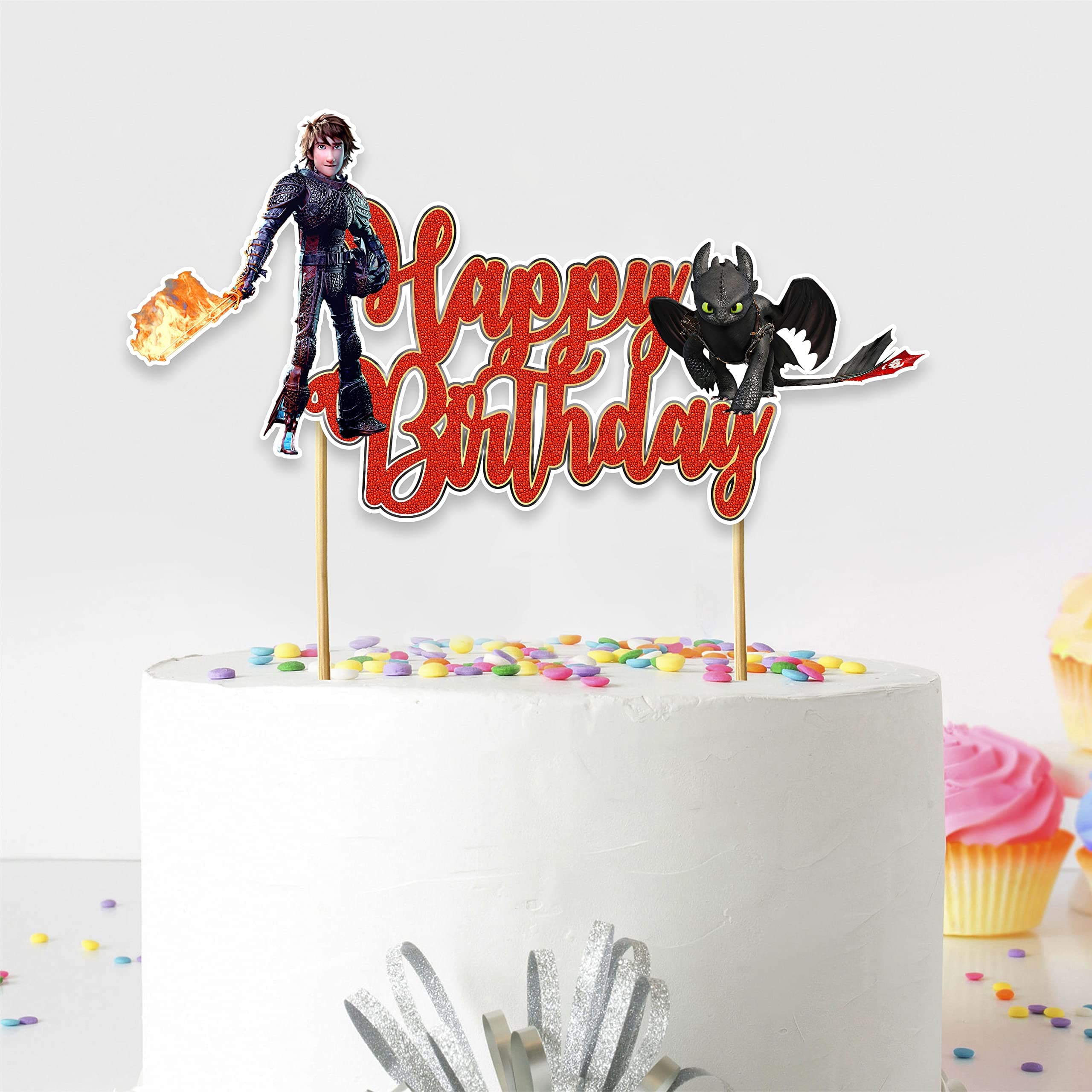 Seyal® - How To Train Your Dragn" Birthday Cake Topper