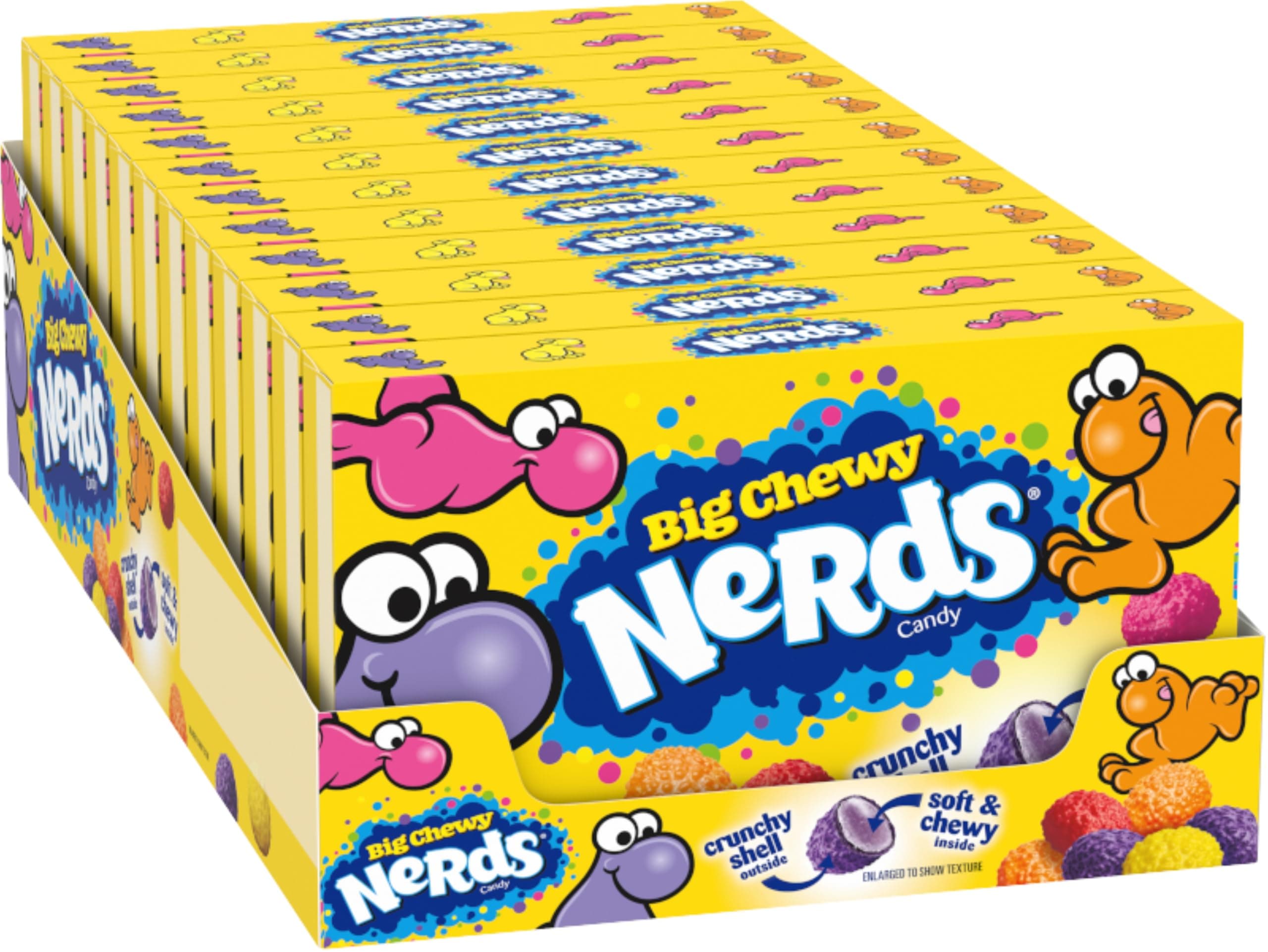 Nerds Big Chewy Candy, 4.25 Ounce Movie Theater Candy Box (Pack of 12)