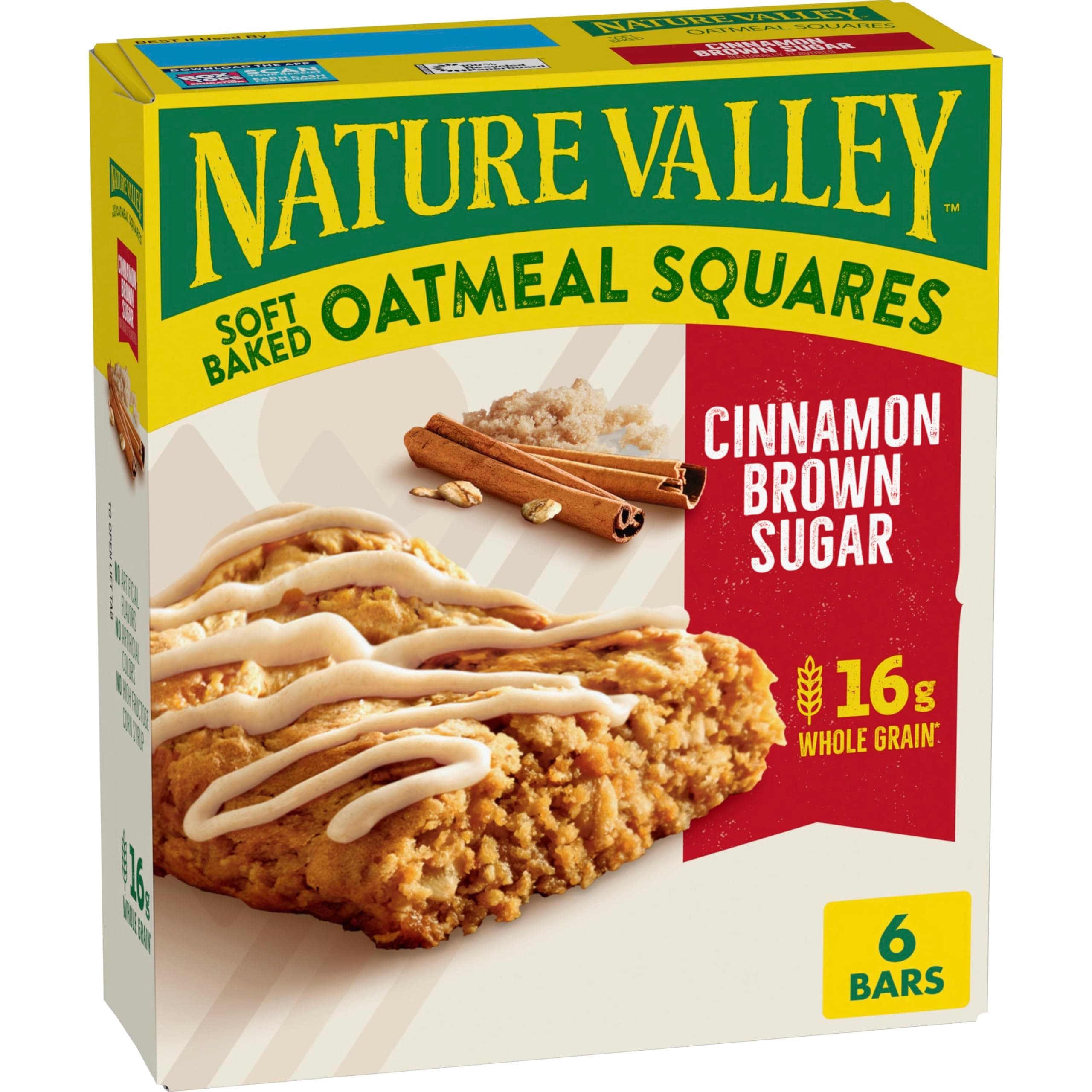 Soft-Baked Oatmeal Squares, Cinnamon Brown Sugar, 6 ct, 7.44 OZ