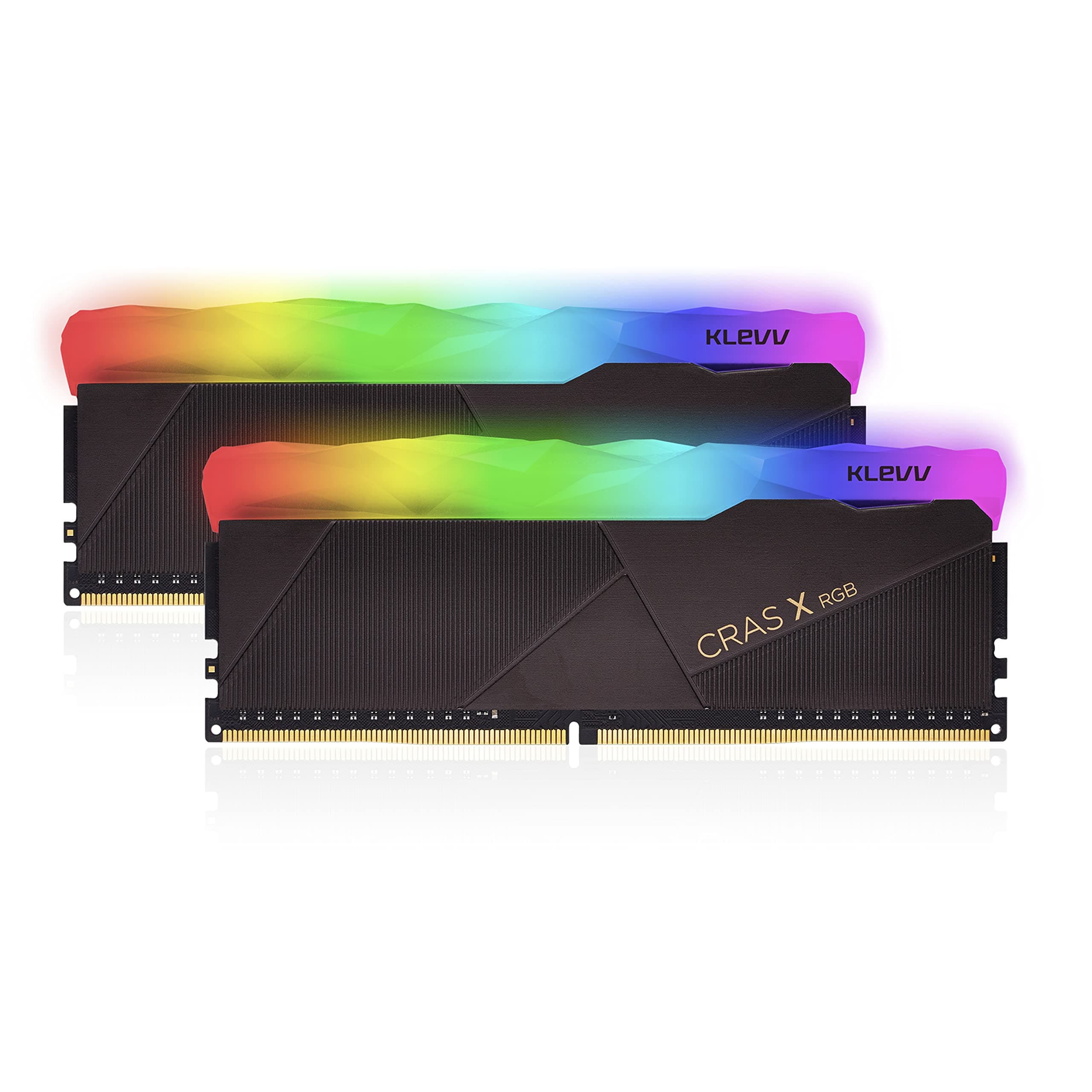 KLEVV CRAS X RGB DDR4 32GB (2x16GB) 3200MHz CL16 1.35V Gaming Desktop Ram Memory SK Hynix Chip XMP 2.0 Ready (KD4AGU880-32A160X)