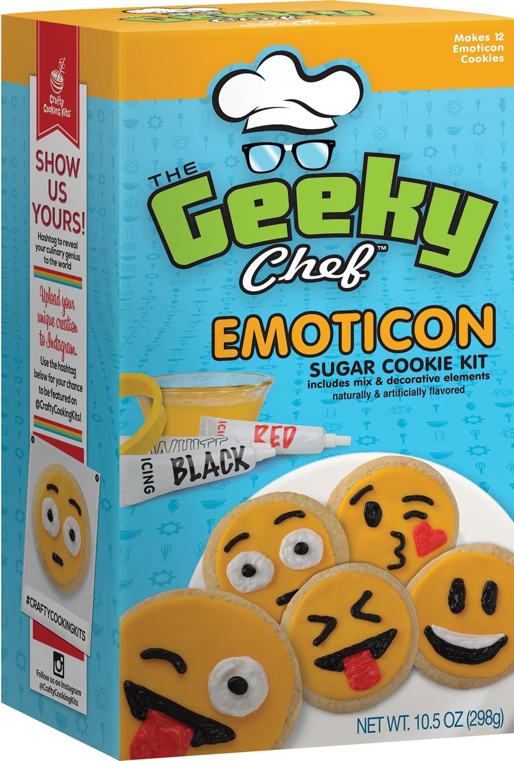 Crafty Cooking Kits Geeky Chef Emoticon Sugar Cookie Kit, 10.5 Ounce