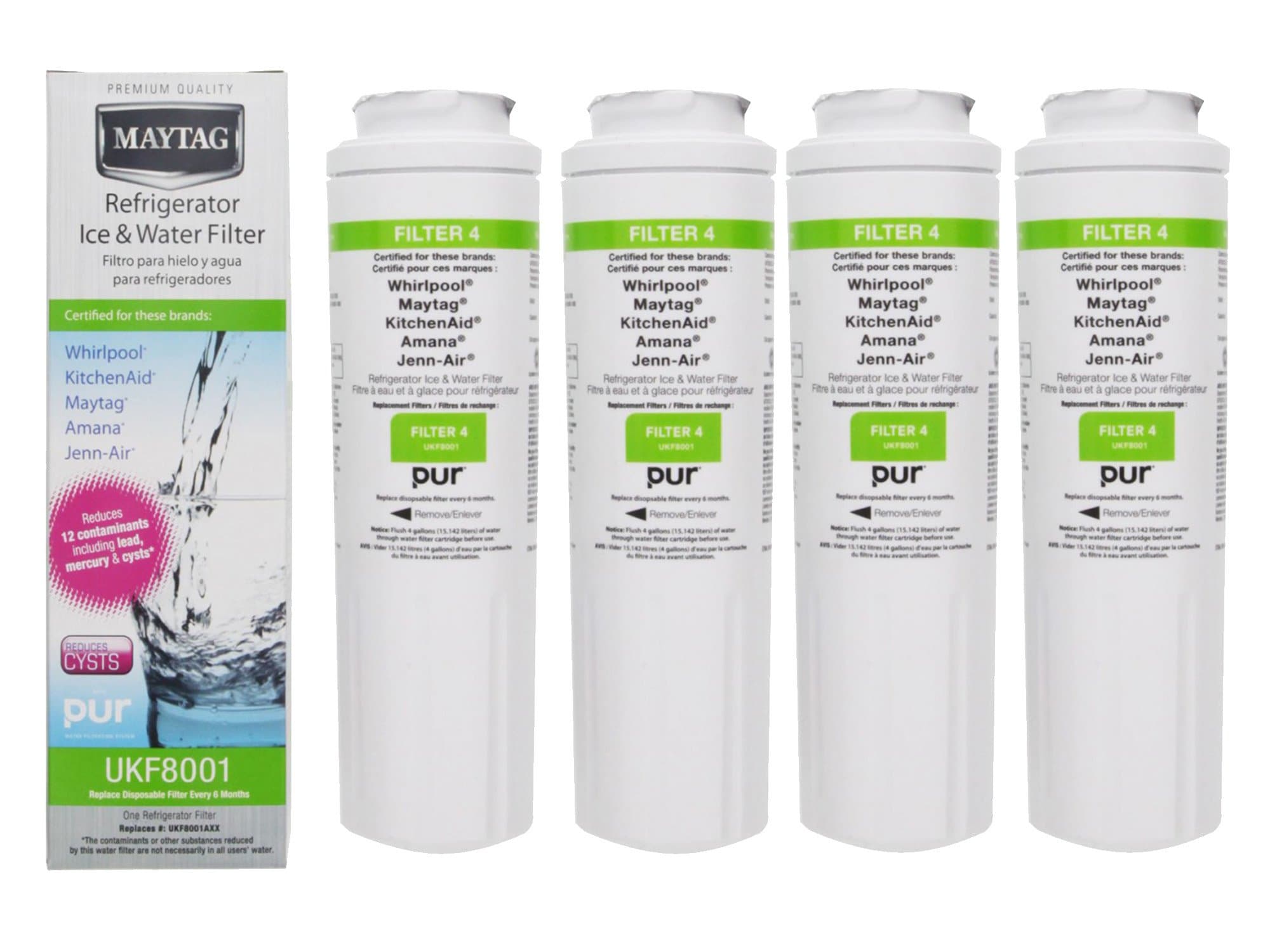 UKF8001 4 Pack PURI CLEAN II WATER FILTER