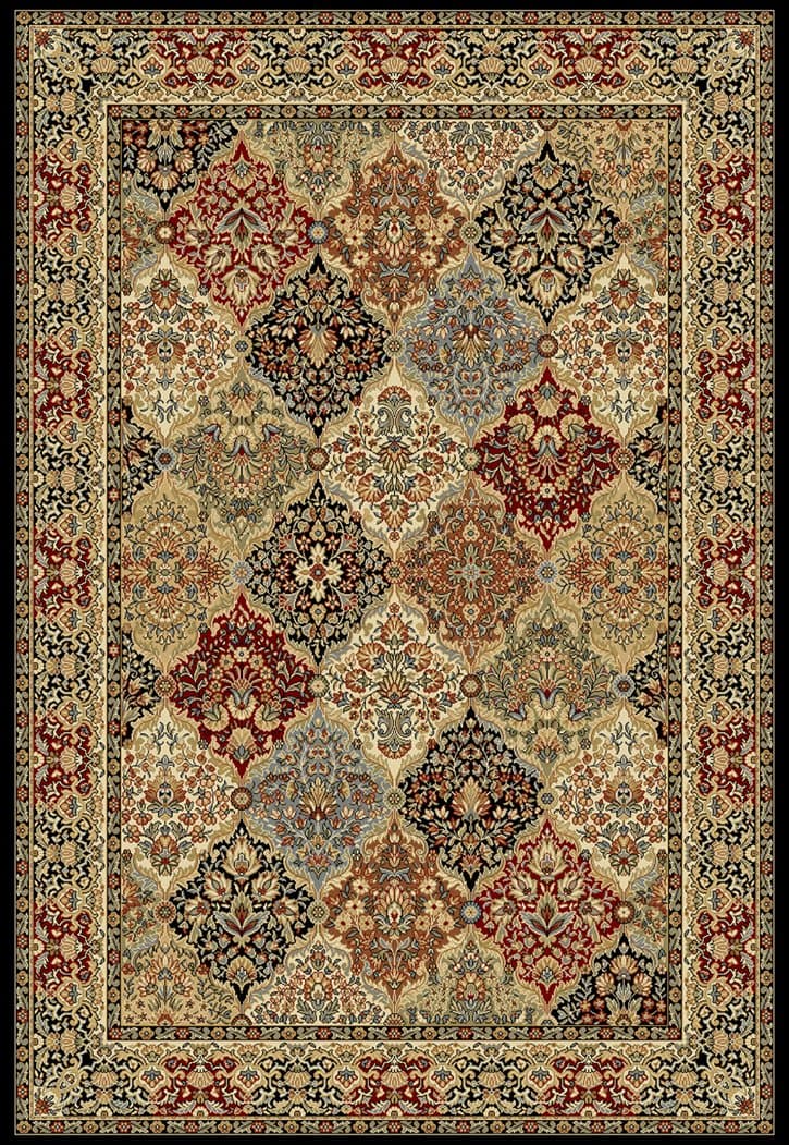 Davinci Panel 32 Black Rectangle 3' 3" X 5' 3" Traditional Area Rug