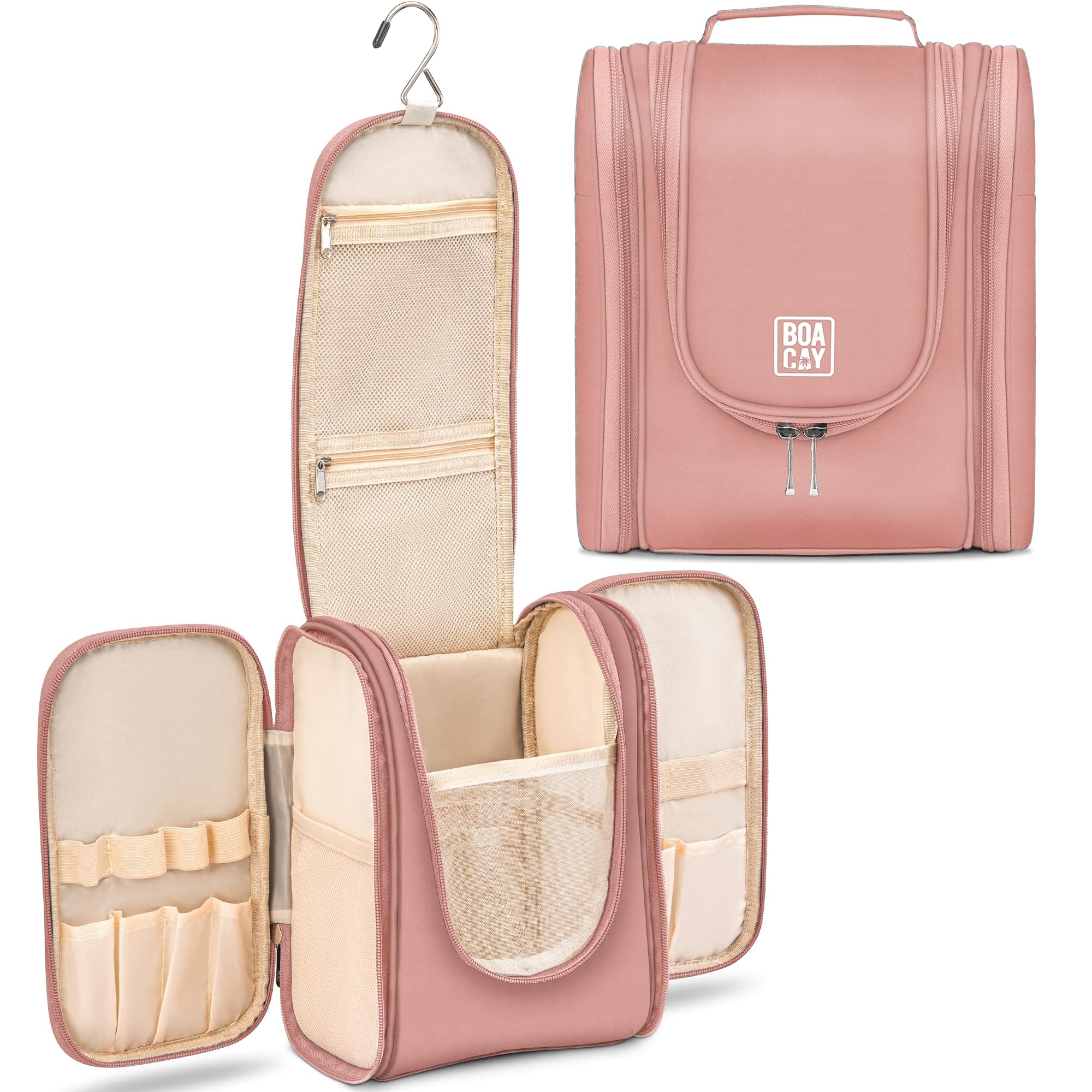 BOACAY Extra Large Hanging Travel Toiletry Bag for Women & Men, Makeup Bag
