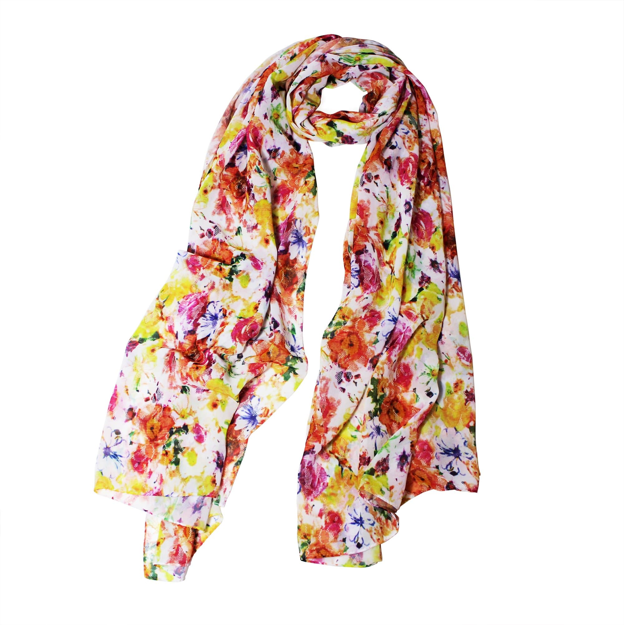 WENSLI Oversize Lightweight Floral Long Scarves for Women Wedding Shawls 27x71"