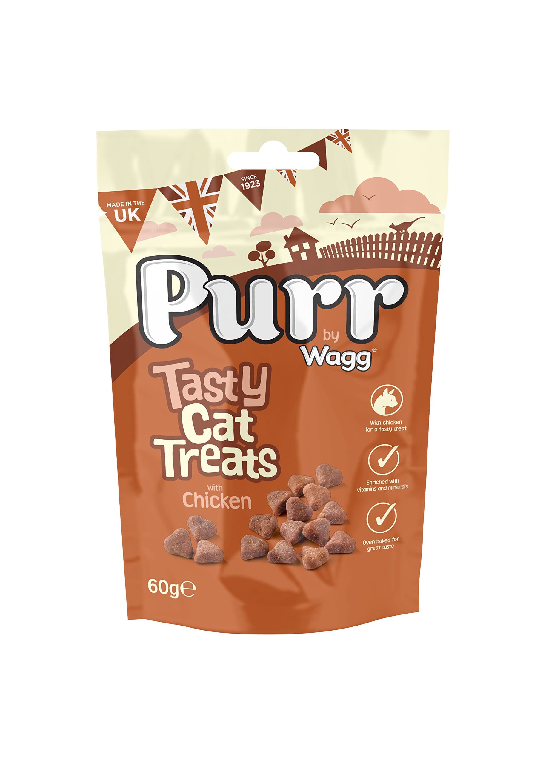 Wagg Purr Cat Treats with Chicken, 12 x 60 g