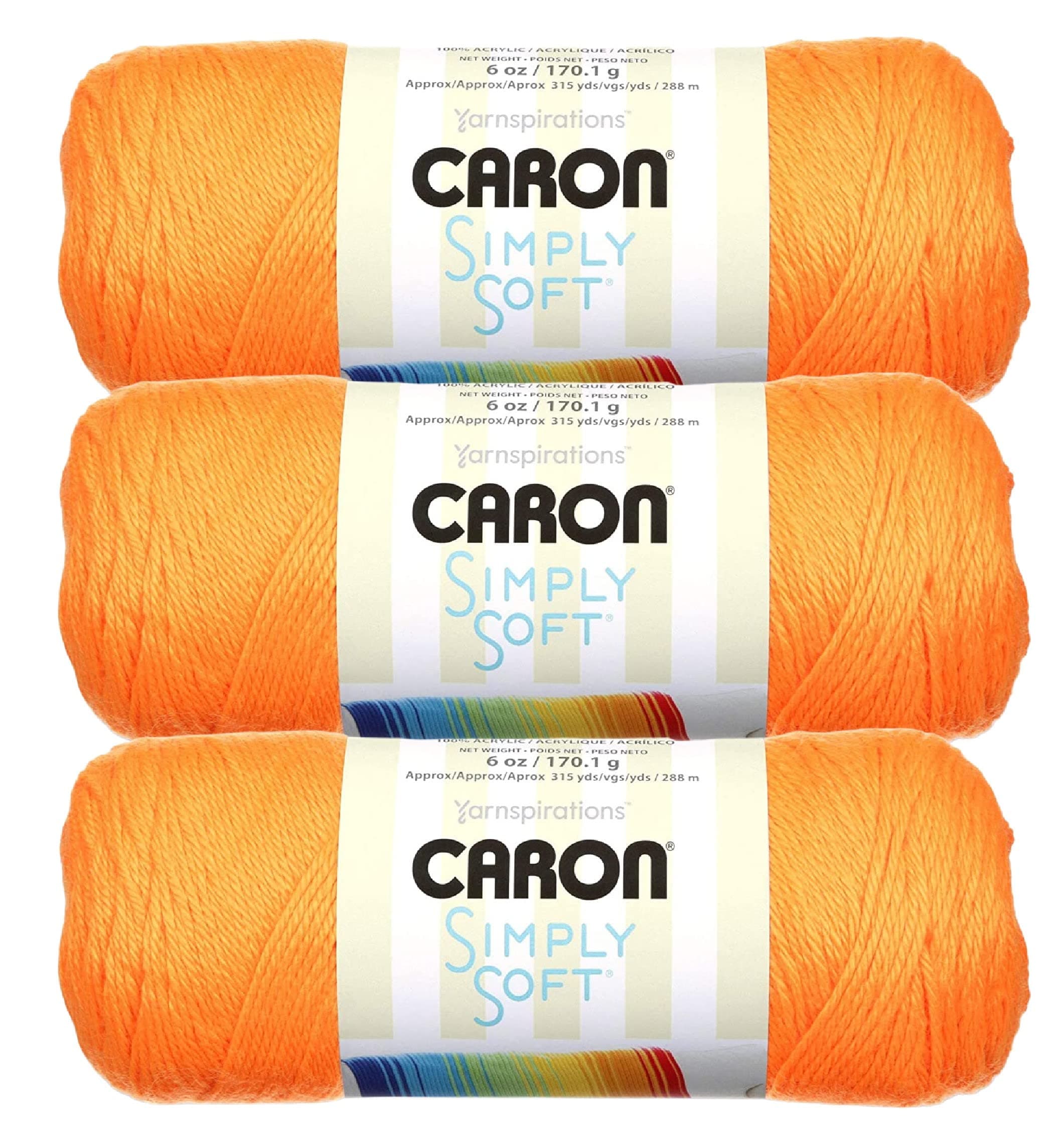 Simply+Soft+Yarn+Solids+(3-Pack)+Neon+Orange+H97003-97743