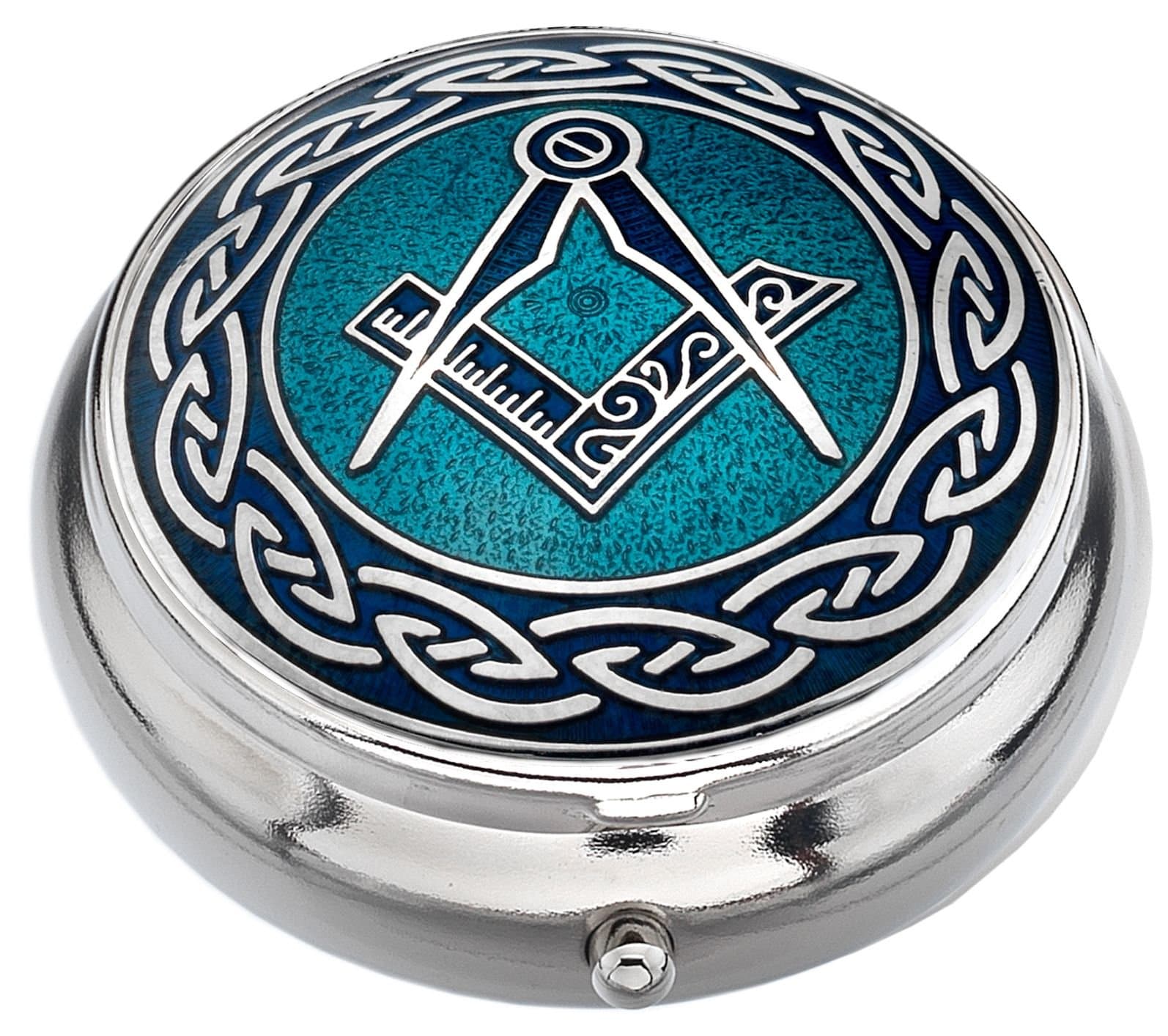 Celtic Lands Pill Box with Masonic Design