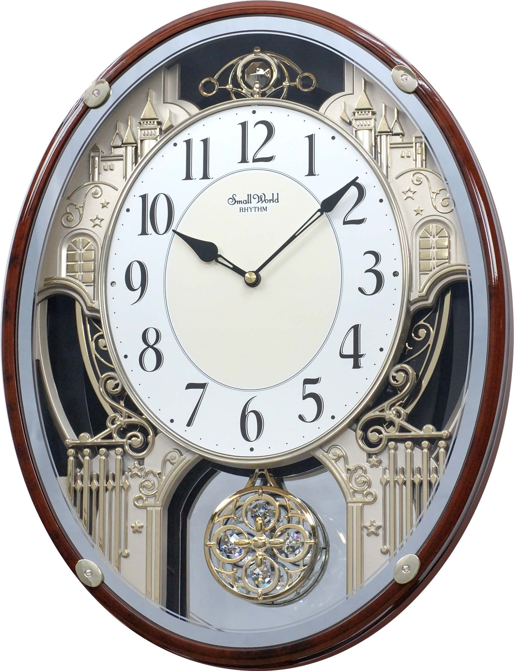 RHYTHMClocks Motion Clock, Synthetic, Silver