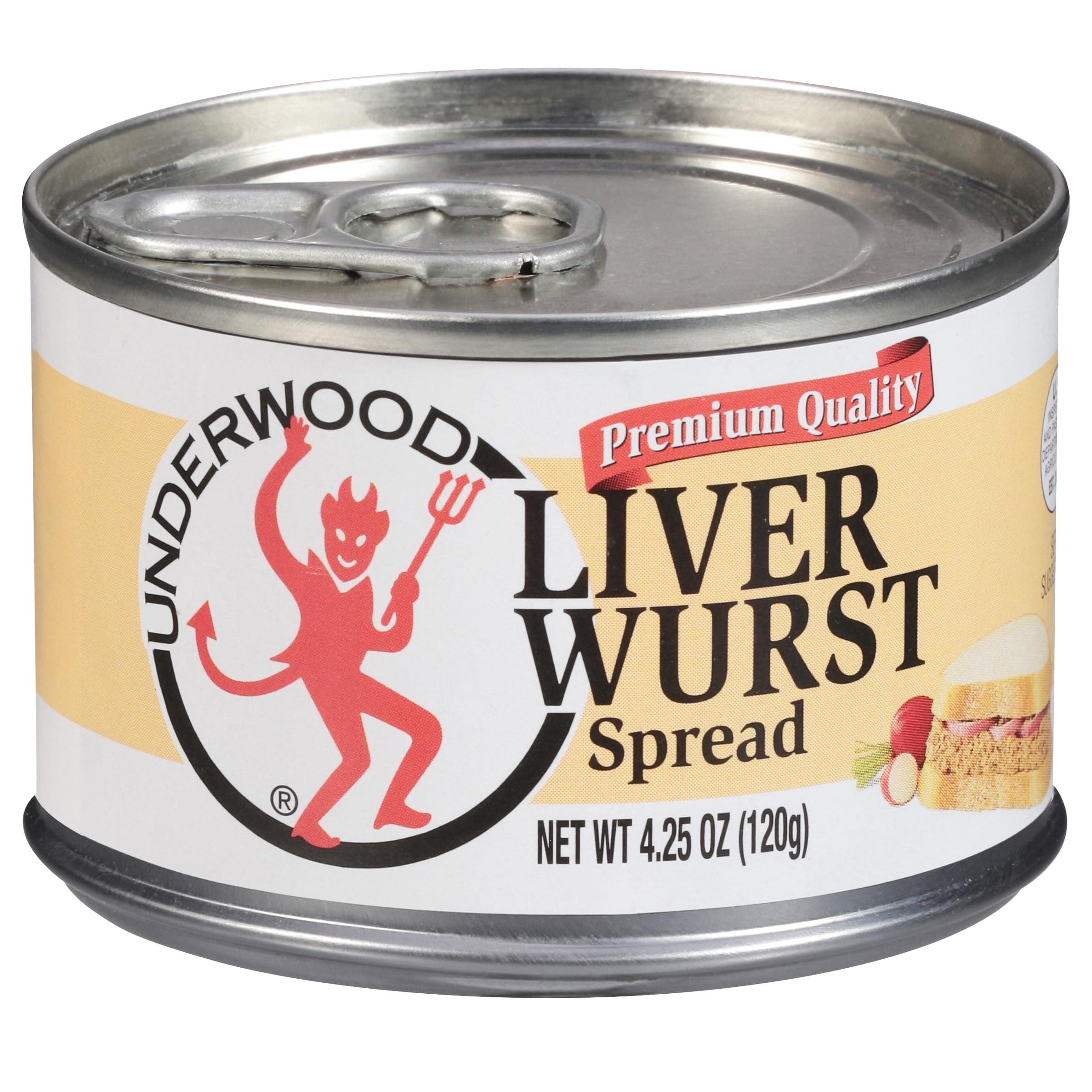 Underwood Liverwurst Spread, 4.25oz Can (Pack of 6)