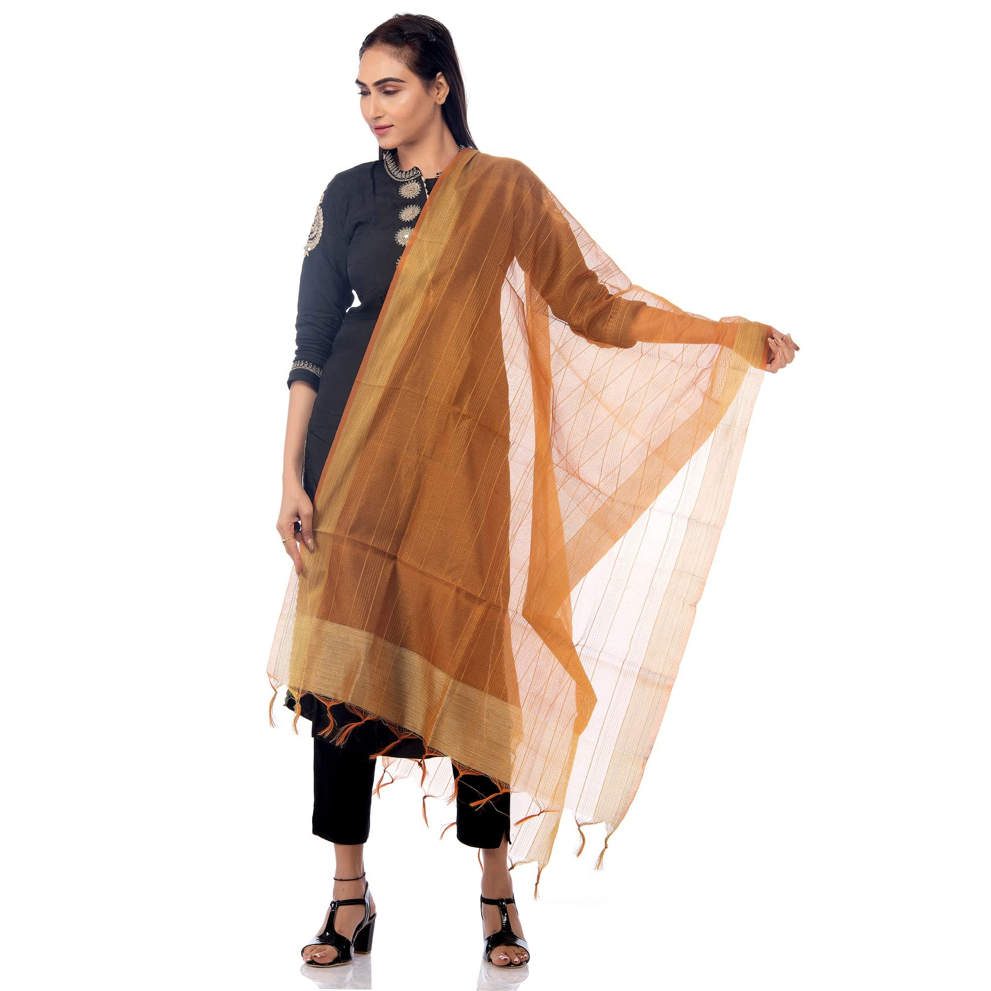 Traditions BazaarWomen's Self Design Khadi Dupattas