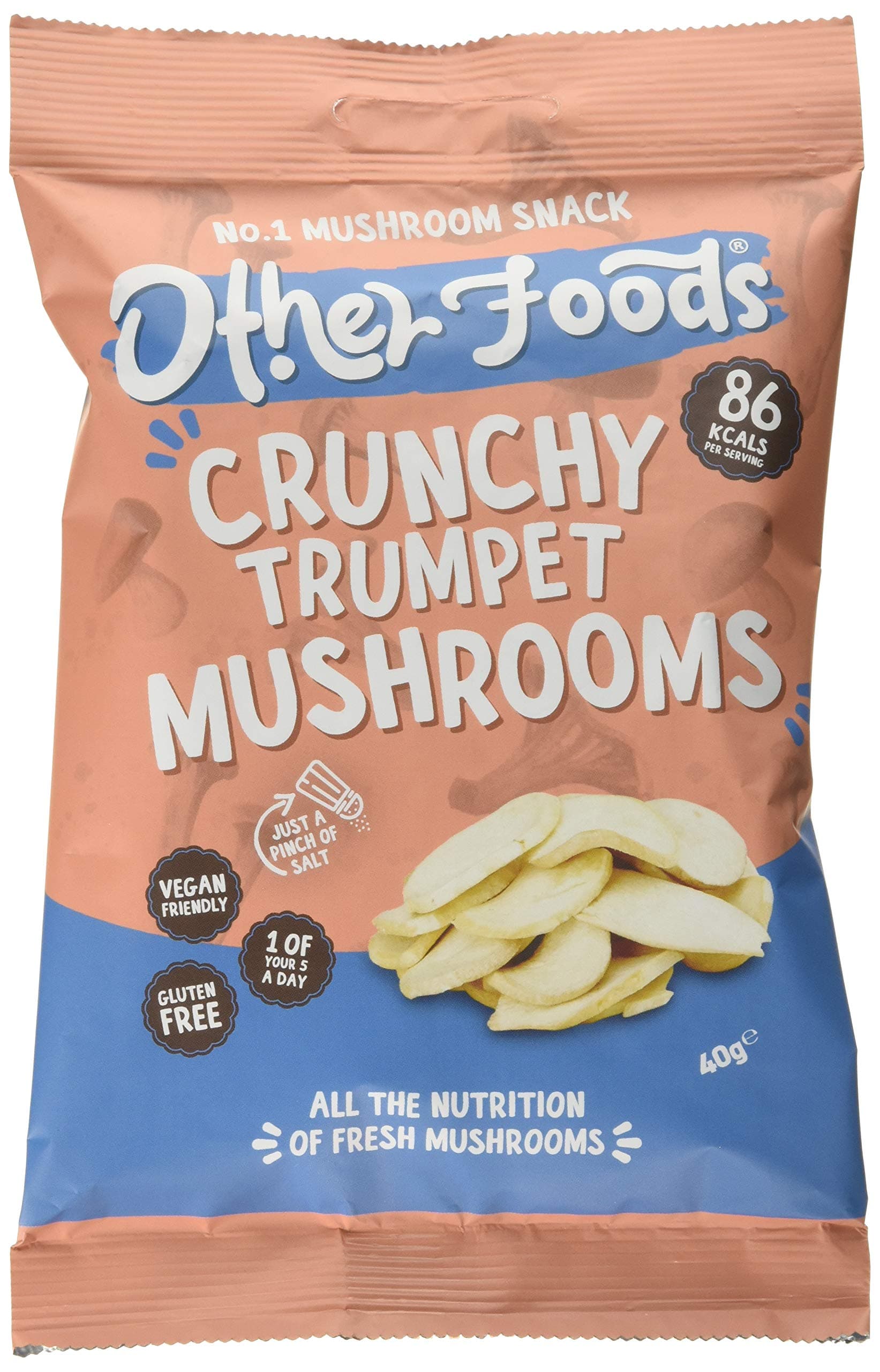Other Foods Crunchy Trumpet Mushroom Chips, Pack of 6 X 40g