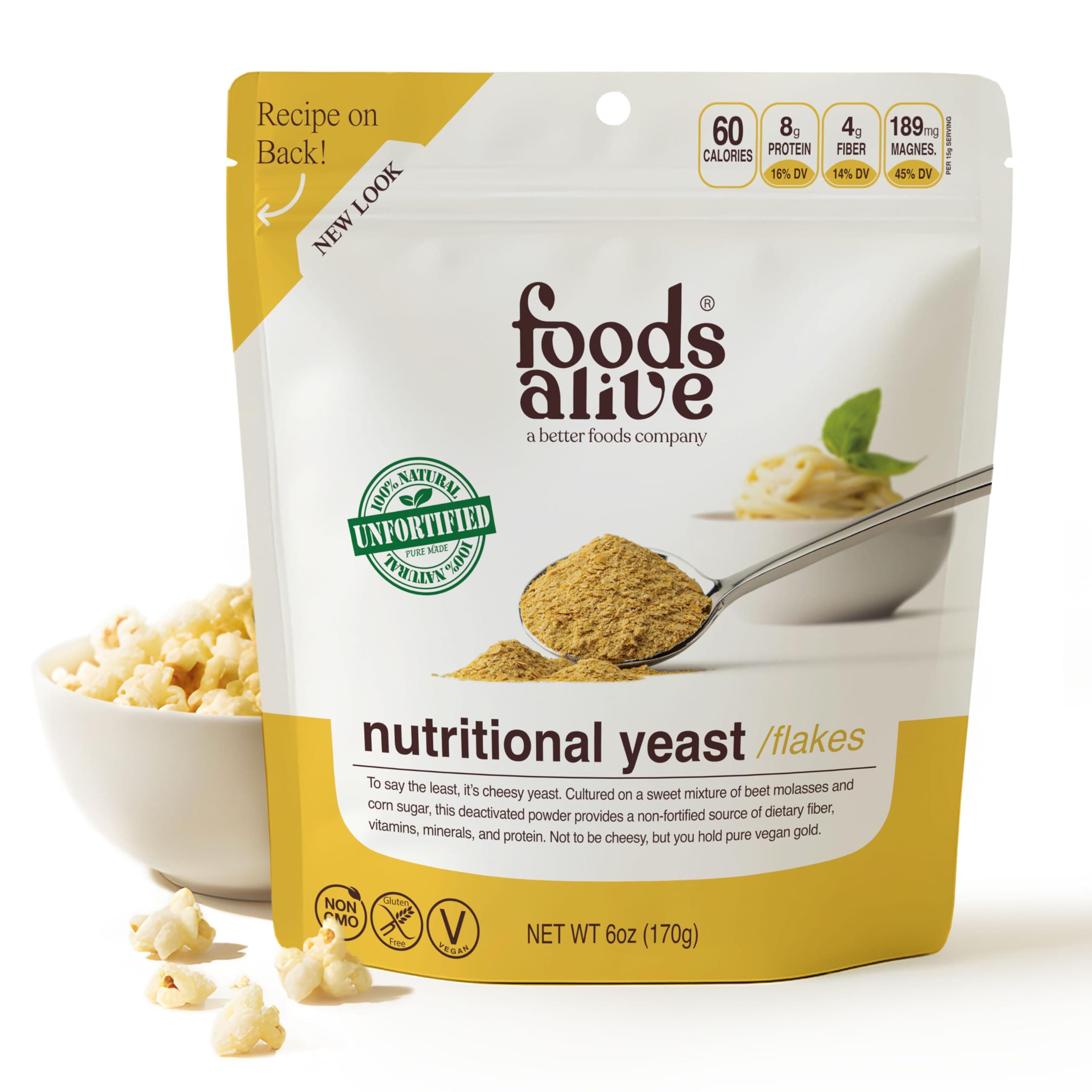 Foods Alive, Super Food, Non-Enhanced Nutrition Yeast, 170g (6oz)