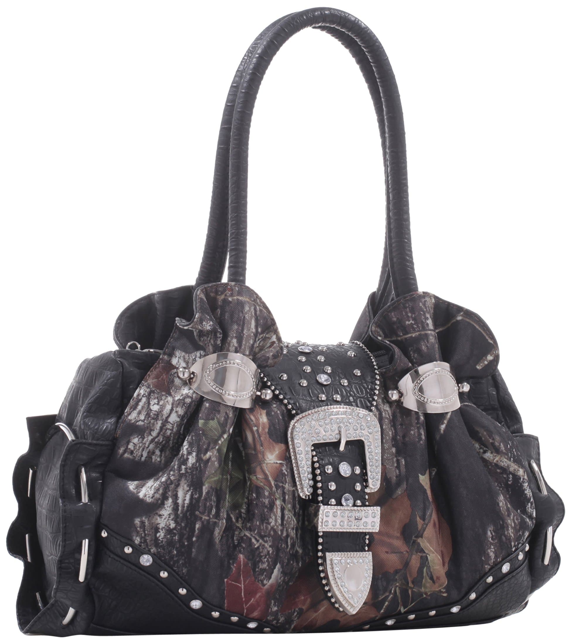 Emperia Taylor Mossy Oak Buckle Hobo with Rhinestones