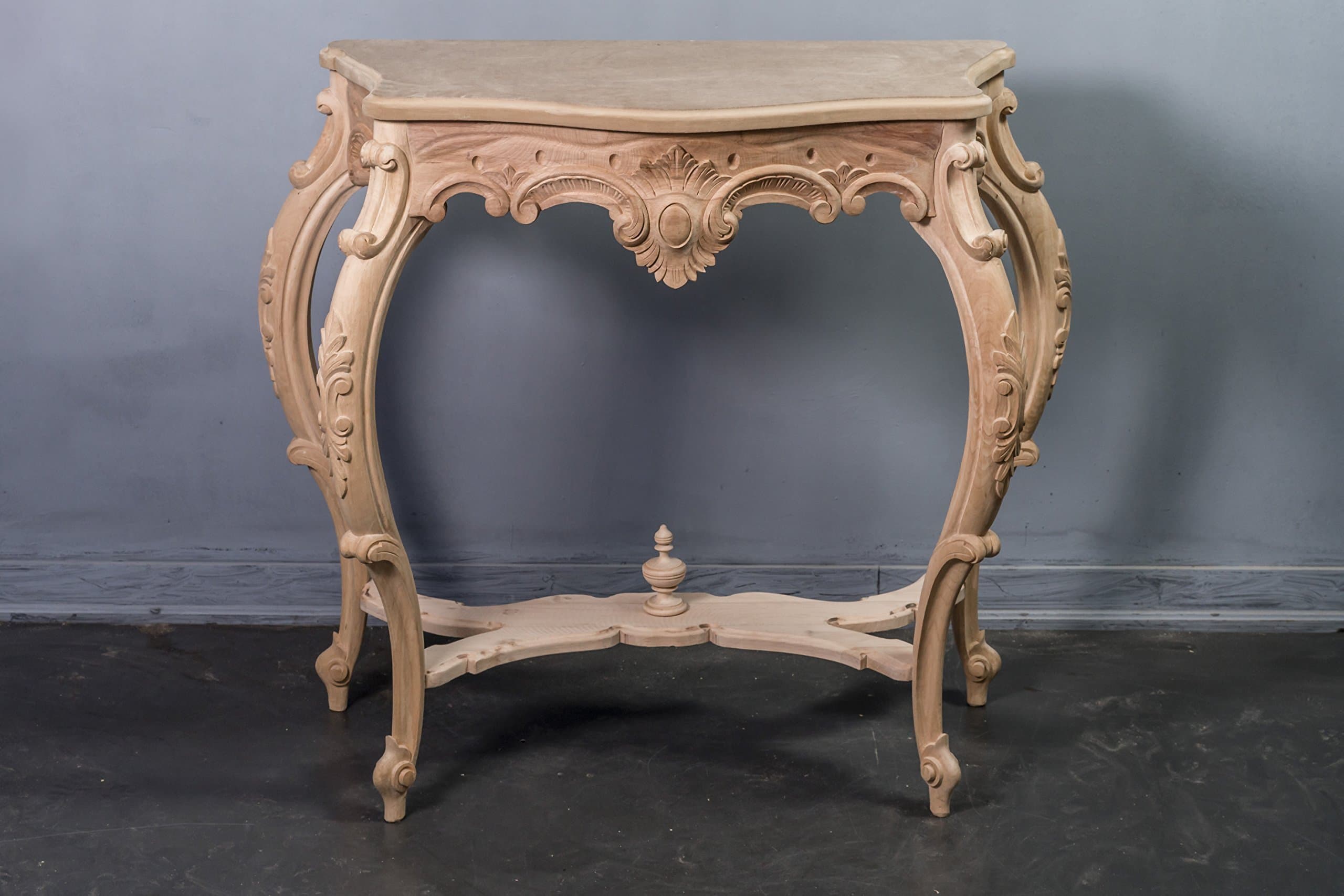 Hand Carved Semi-finished Dresser with table top.