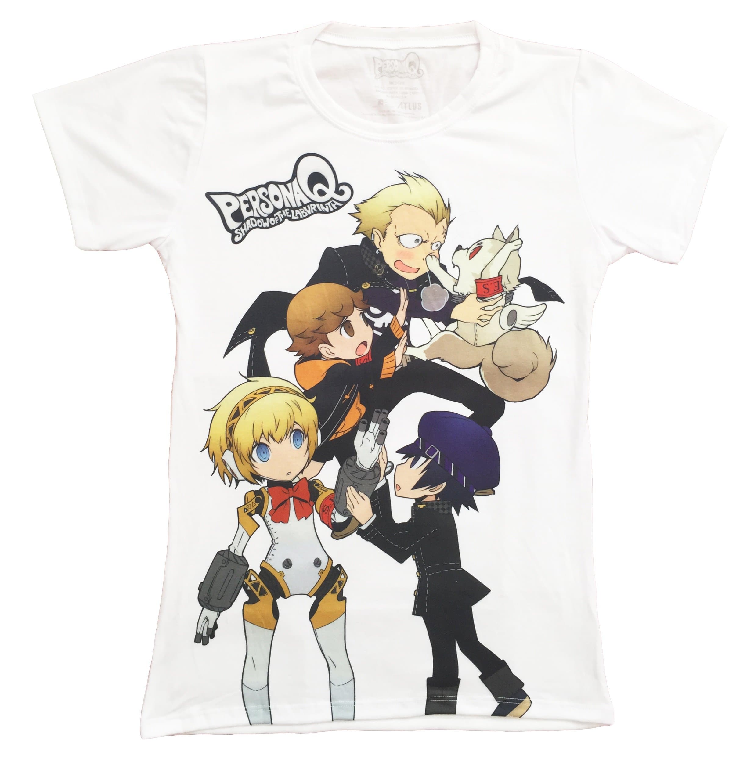Persona Q Shadow of Labyrinth: Kanji, Amada & Naoto & Aigis Sublimation Girls T-Shirt