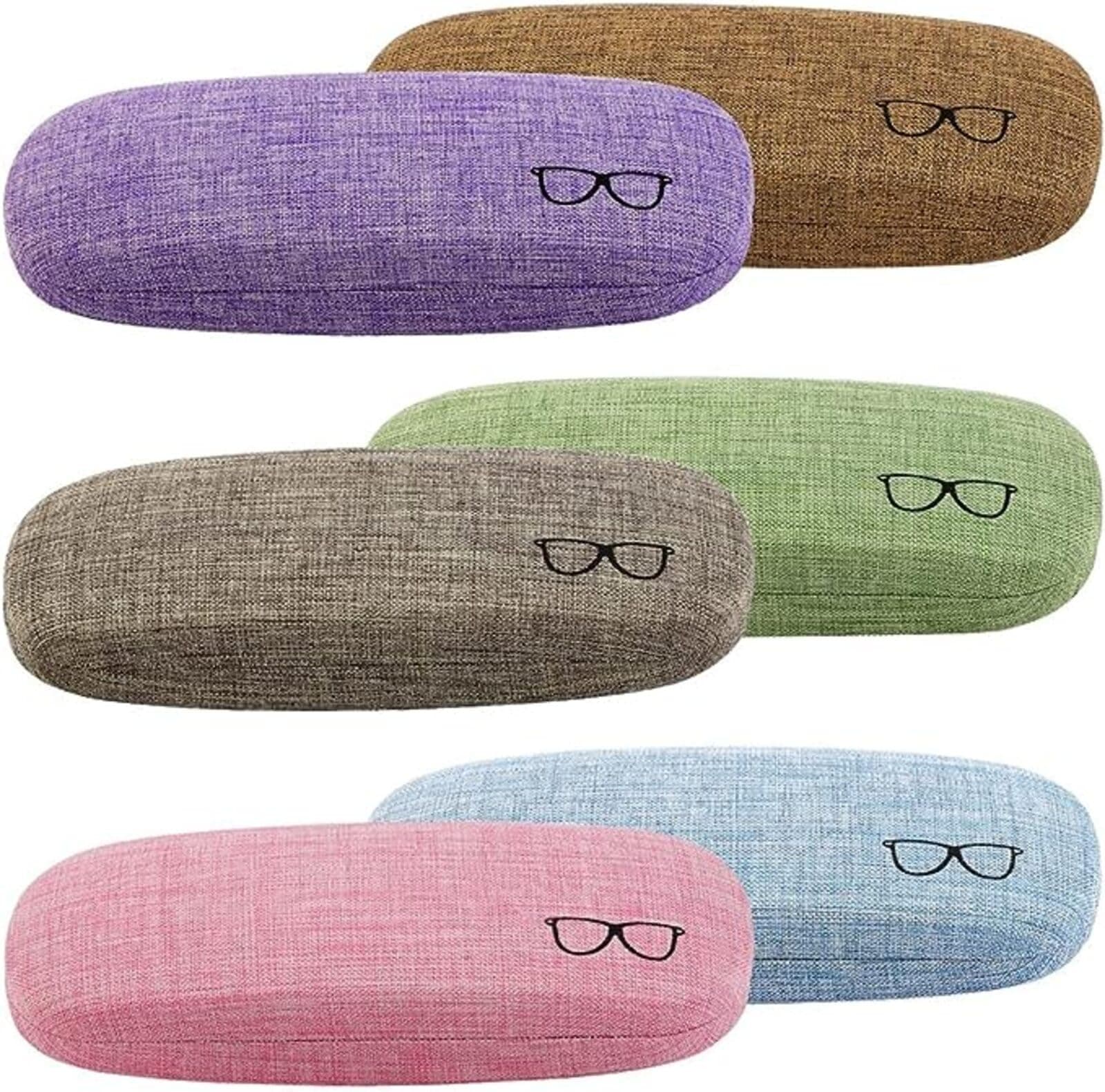 Eyeglasses Case,(6 Piece) Unisex Hard Shell Eyeglasses Cases Protective Case For Glasse
