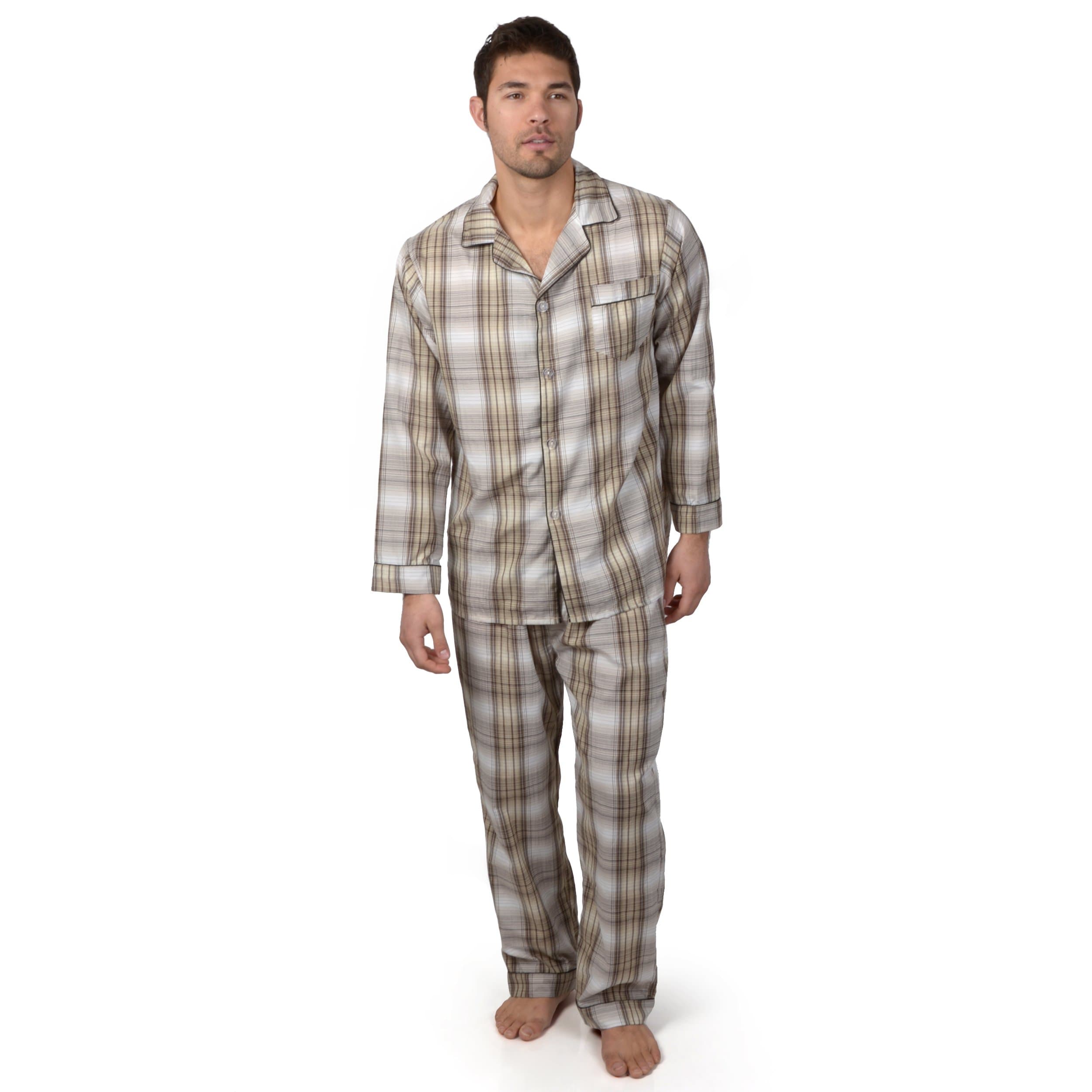 Ten West by Daxx Mens 2-pc Long Sleeve Pajama Set