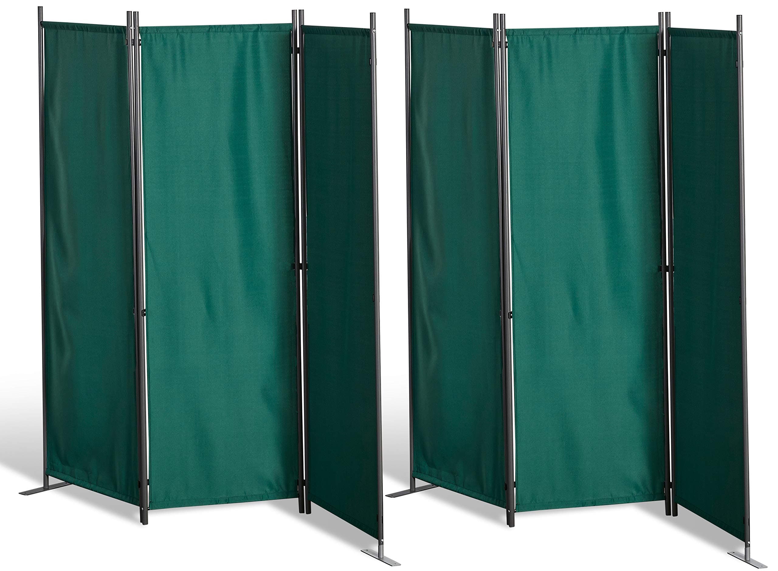 GRASEKAMP Qualität seit 1972 Pack of 2 Screen 3-Piece Room Divider Privacy Screen Green