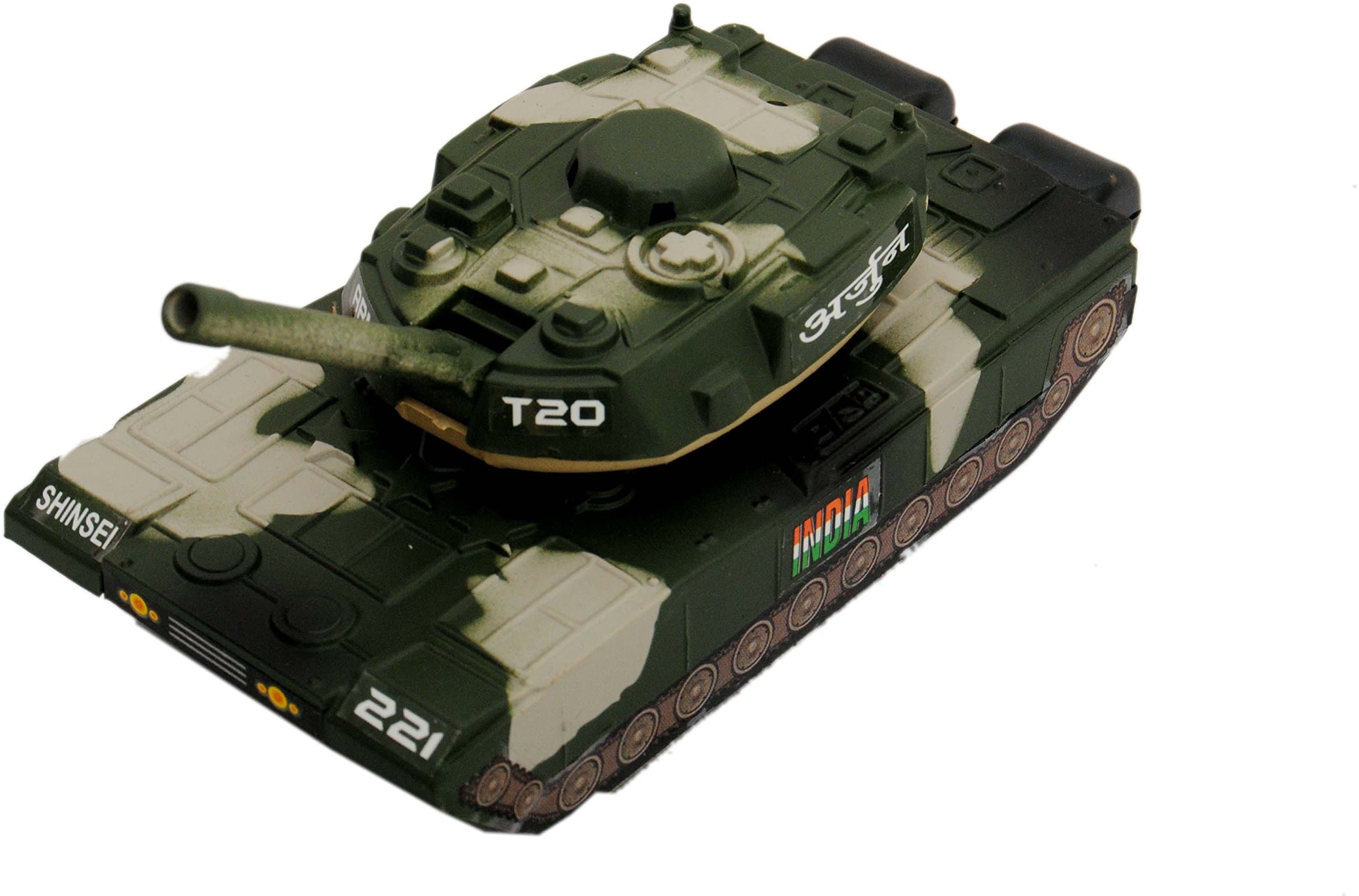 Shinsei Min Toy Battle Tank with Rotatable Gun Barrel (Army Green)