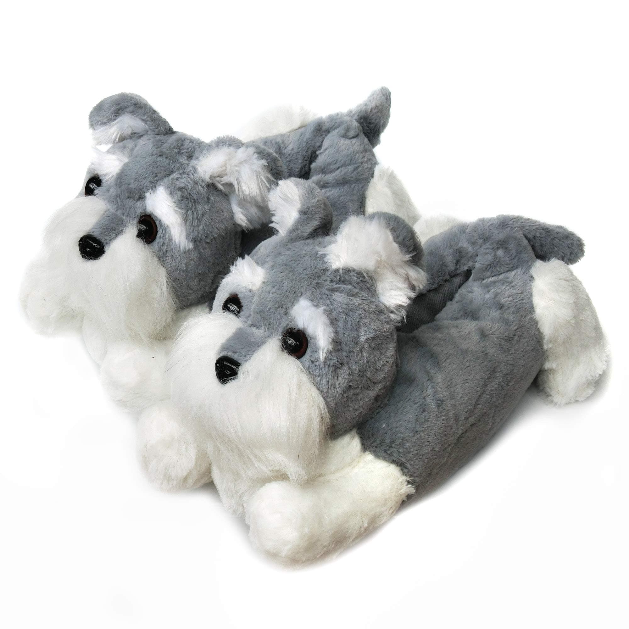 Friendly HouseWomen's Fluffy Animal Slippers, Novelty Dog Slippers for Women and Men