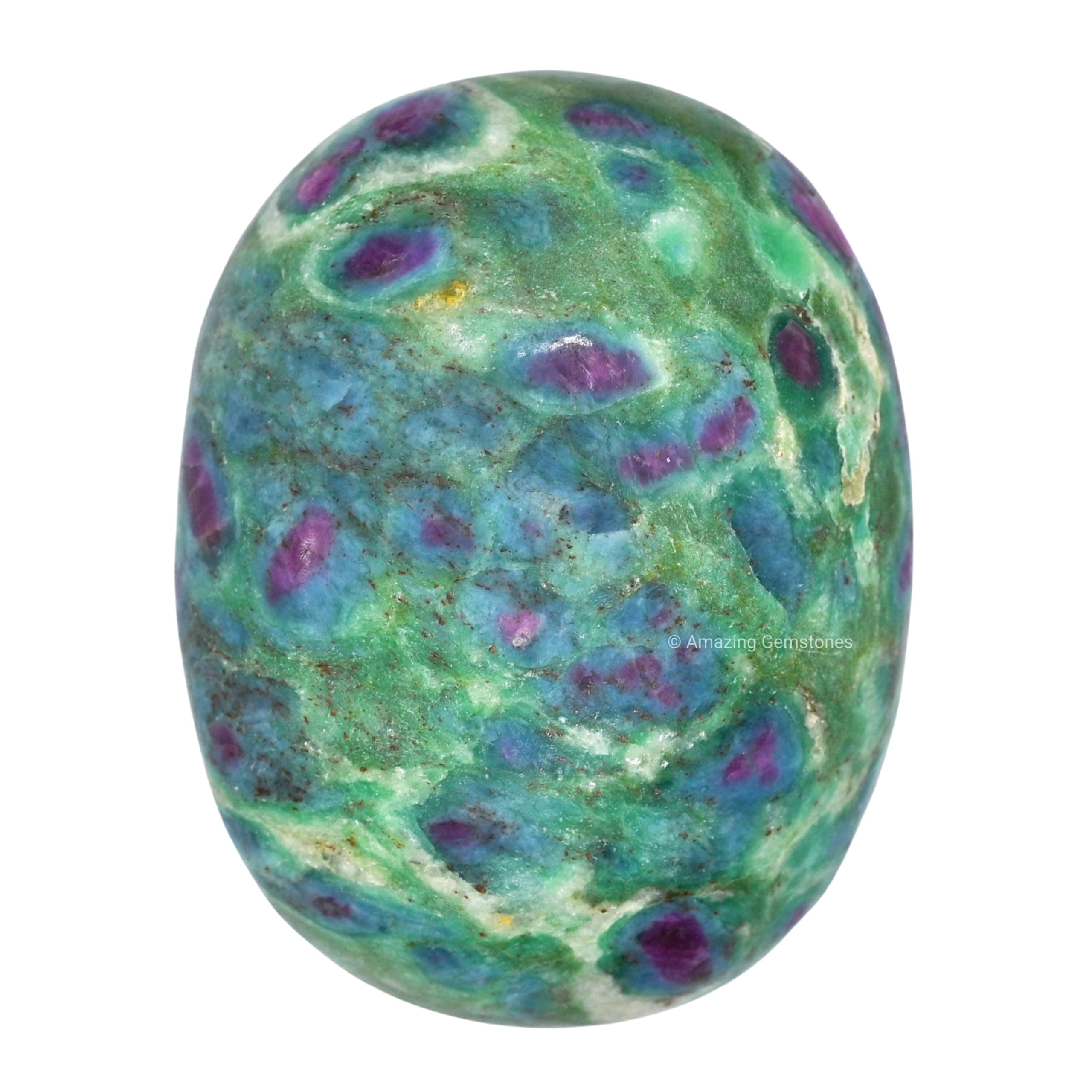 Amazing Gemstone Ruby in Fuchsite Crystals and Healing Stones - Large Palm Stone Crystals Piedra - Crystal for Good Luck, Positive Energy, Meditation - Unique Stocking Stuffers, Gifts for Women, Men