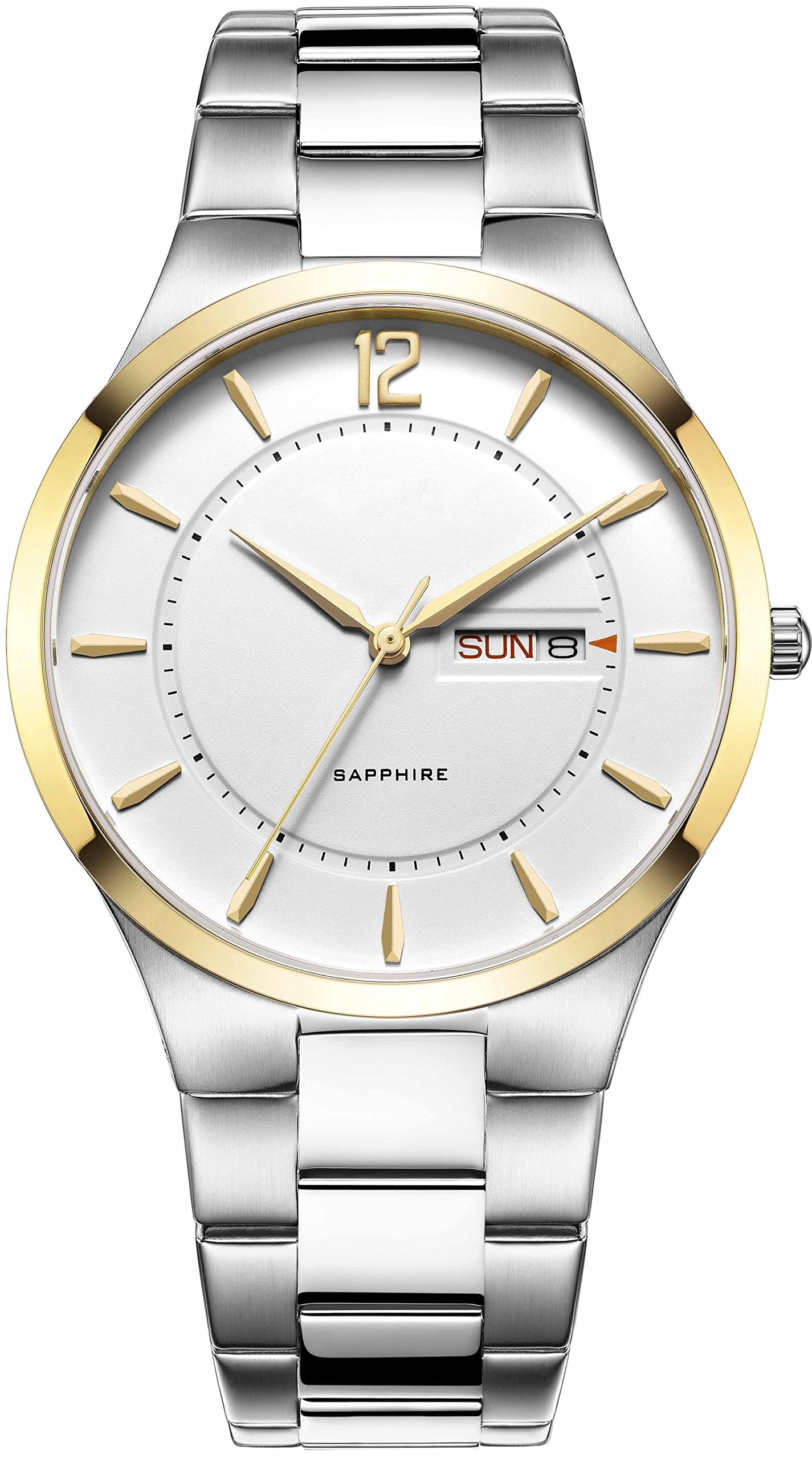 "Classique Men's Two Tone Stainless Steel Watch w/Day Date