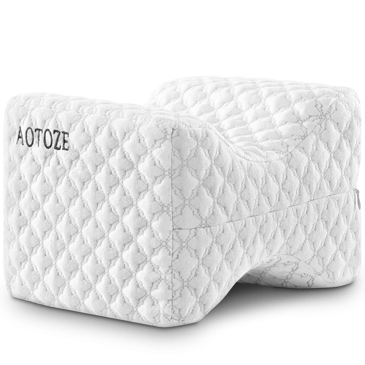 AOTOZE Orthopedic Knee Pillow, Memory Foam Leg-Cushion for Sciatica Relief, Hip, Back, Leg, Knee Pain,Ideal Choice for Side Sleeper