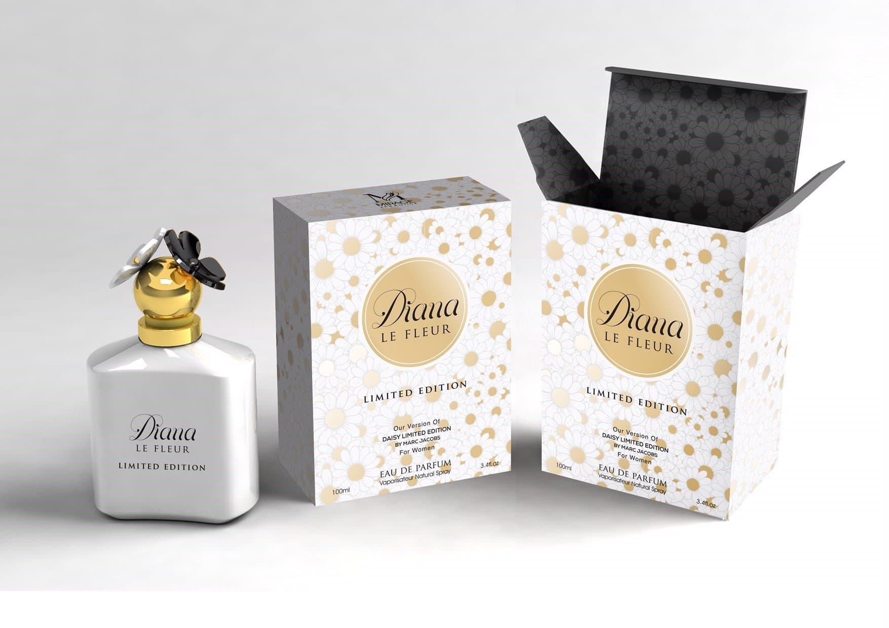 Diana Le Fleur Limited Edition 3.4 Ounce EDP Women's Perfume | Mirage Brands is not associated in any way with manufacturers, distributors or owners of the original fragrance mentioned