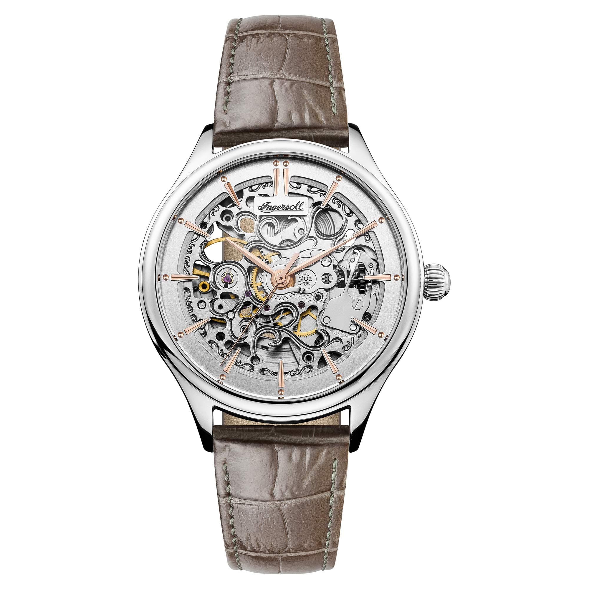 Ingersoll The Vickers Ladies Automatic Watch I06302 with a Stainless Steel case and Genuine Leather Strap