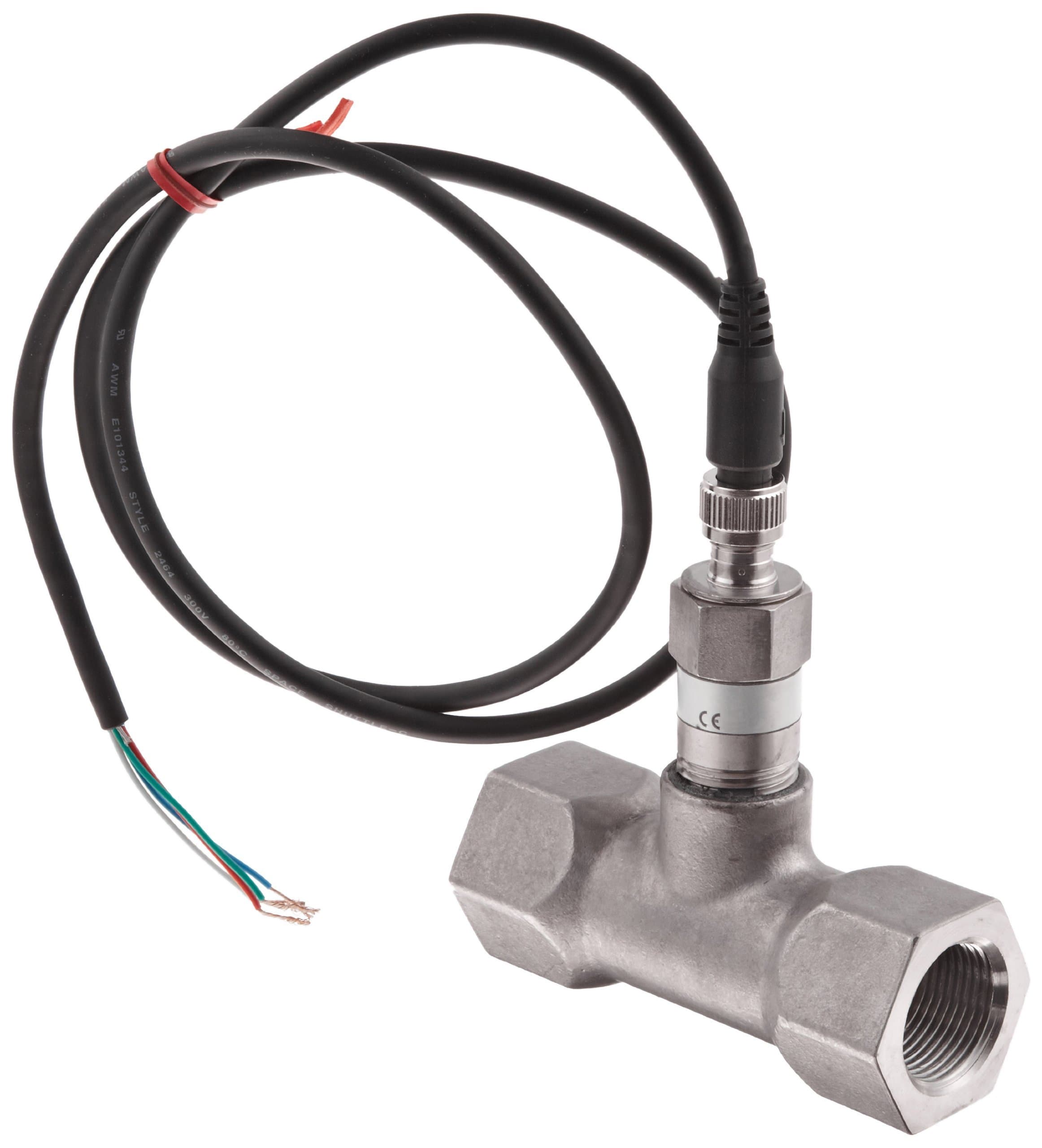 Gems Sensors FS-600 Series Stainless Steel 316 Flow Switch, Straight, Thermal Dispersion, 4.34 gpm Flow Setting, 1" NPT Female
